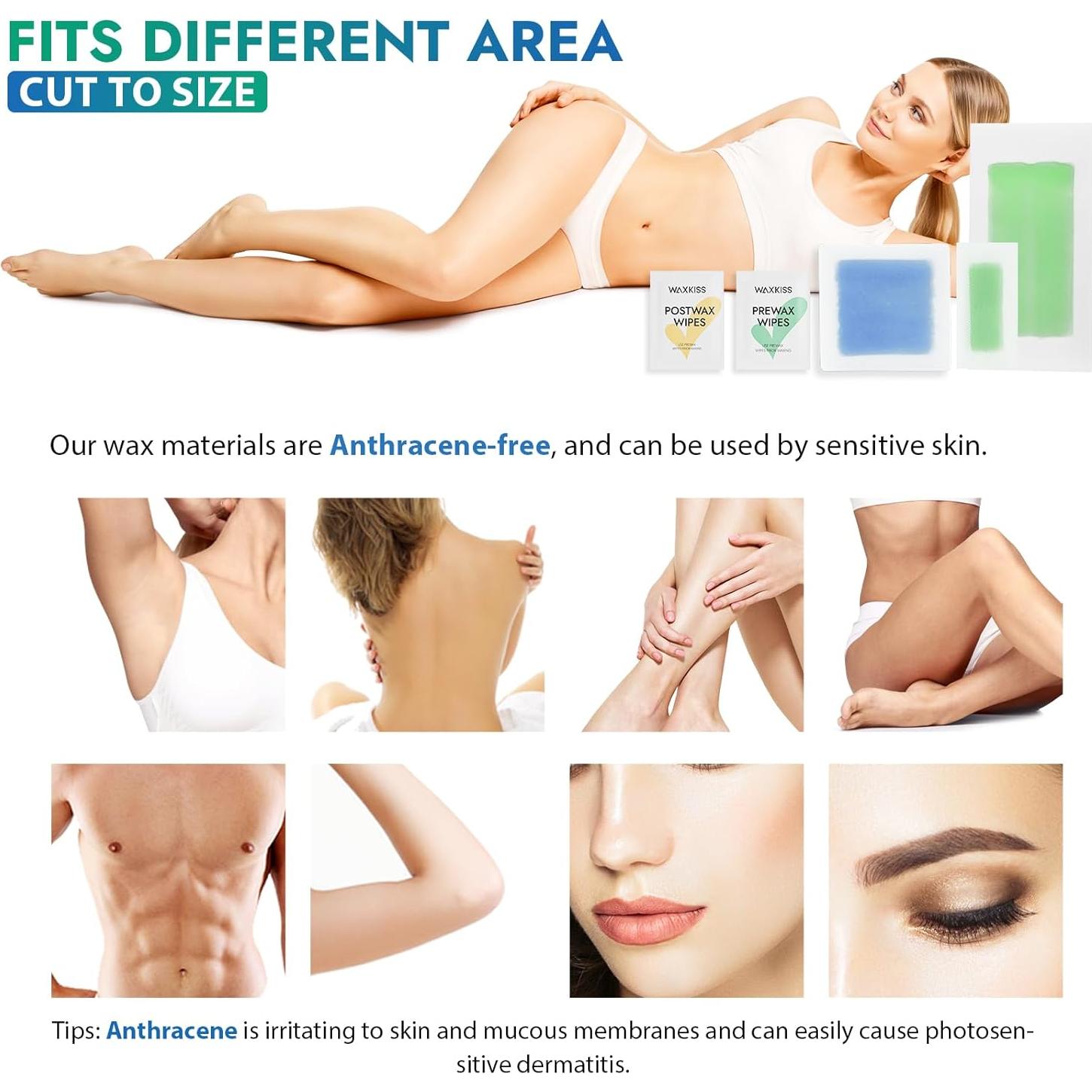Kit de Cintas de Cera Waxkiss para Depilación - 70 Cintas Hipoalergénicas
