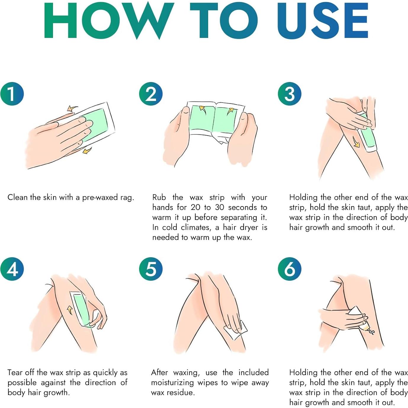 Kit de Cintas de Cera Waxkiss para Depilación - 70 Cintas Hipoalergénicas