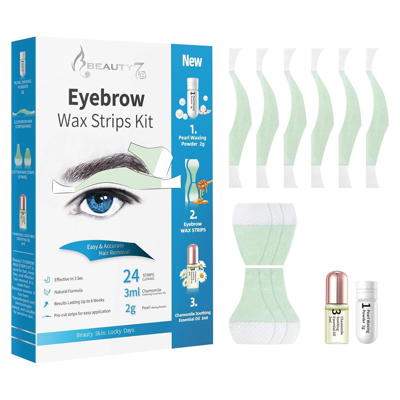 Ceras Depilatorias para Cejas Beauty7 - 24 Piezas para Hombres