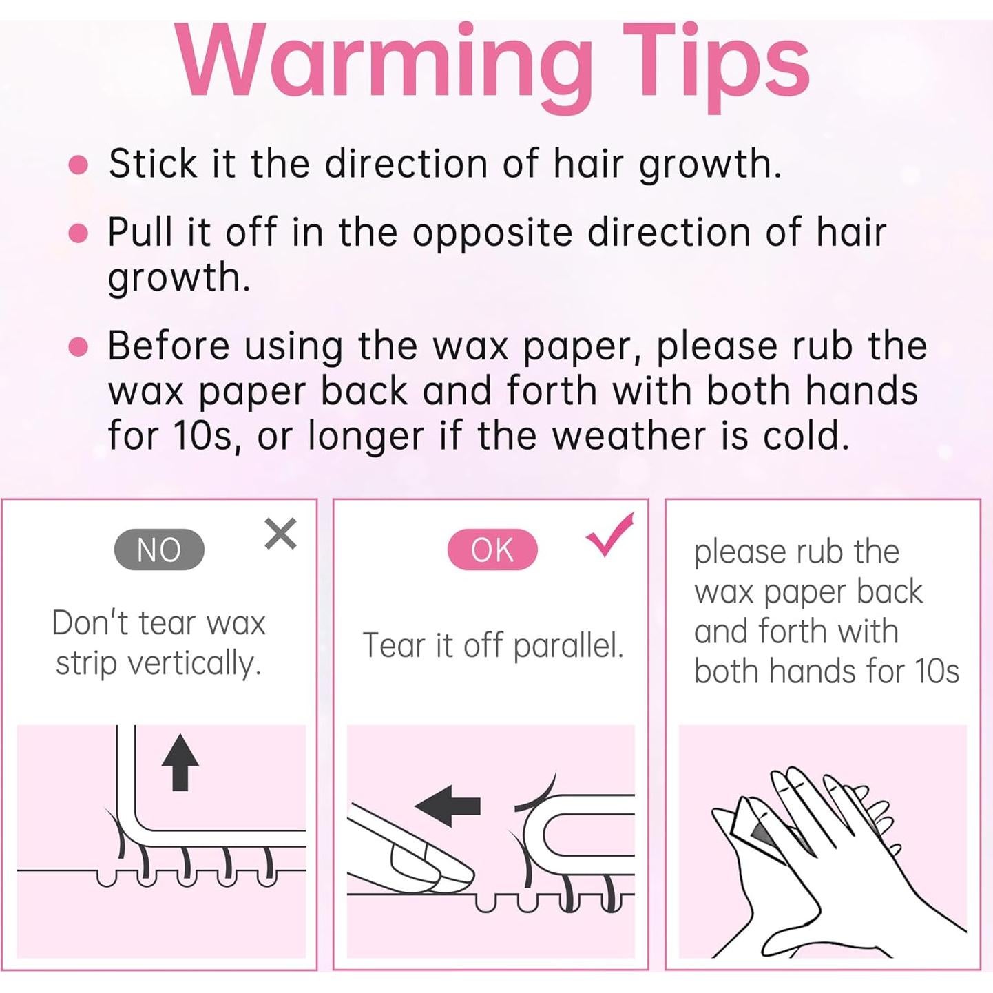 Cera para Cejas Beauty7 Fit 48 Tiras + 6 Toallitas Calmantes