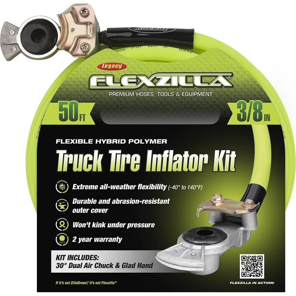 Kit Inflador Neumáticos Camiones Flexzilla 15,24 m ZillaGreen