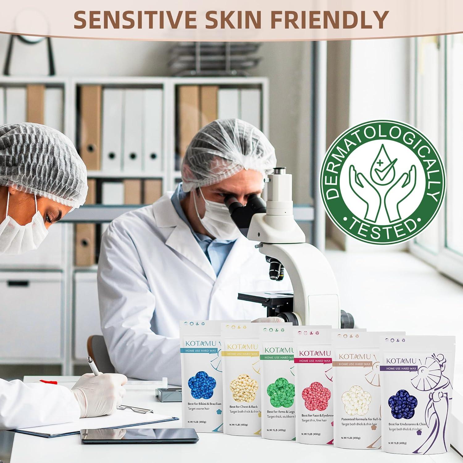 Kit de Depilación Digital KOTAMU Cera Rosa 1.28kg 25 Accesorios