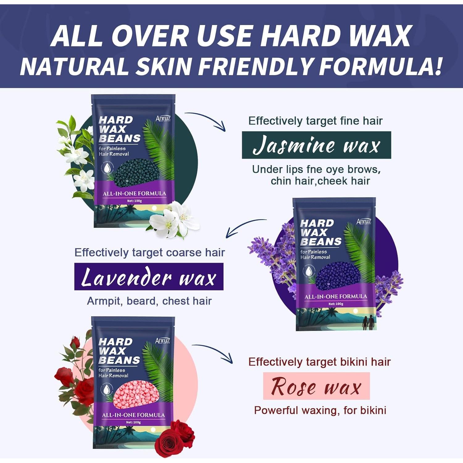 Kit de Cera ANRUZ 56 Piezas para Depilación en Casa