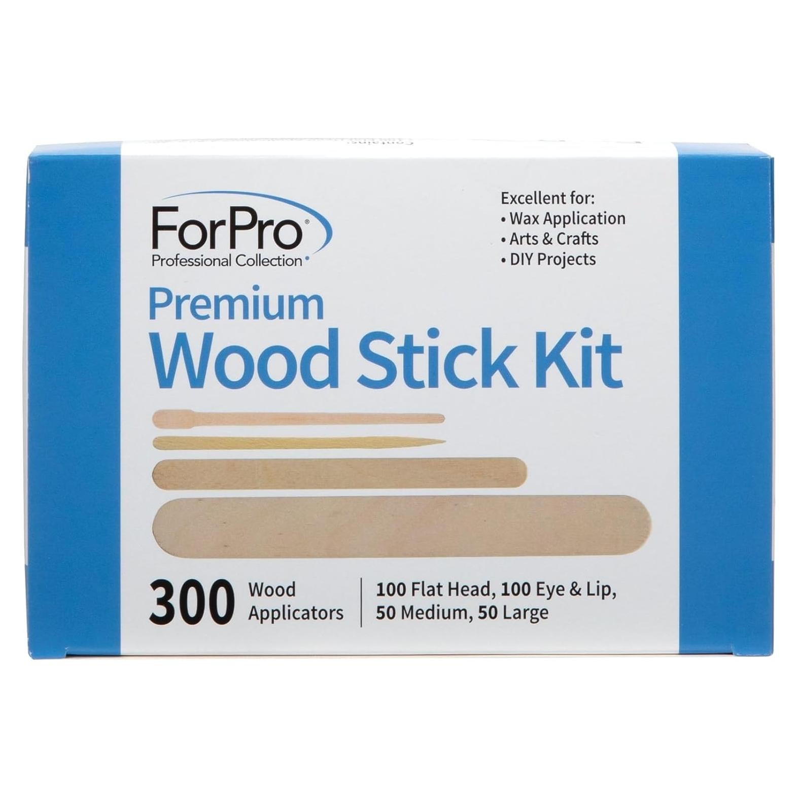 Kit de Palitos de Madera ForPro 300 Unidades para Depilación