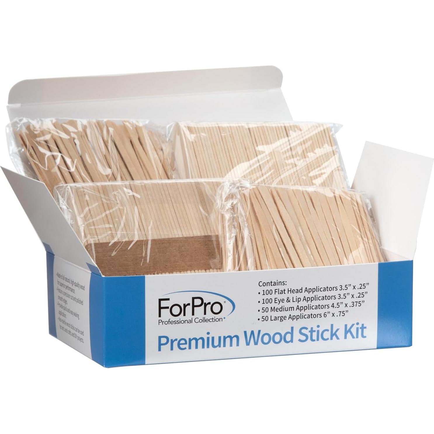 Kit de Palitos de Madera ForPro 300 Unidades para Depilación