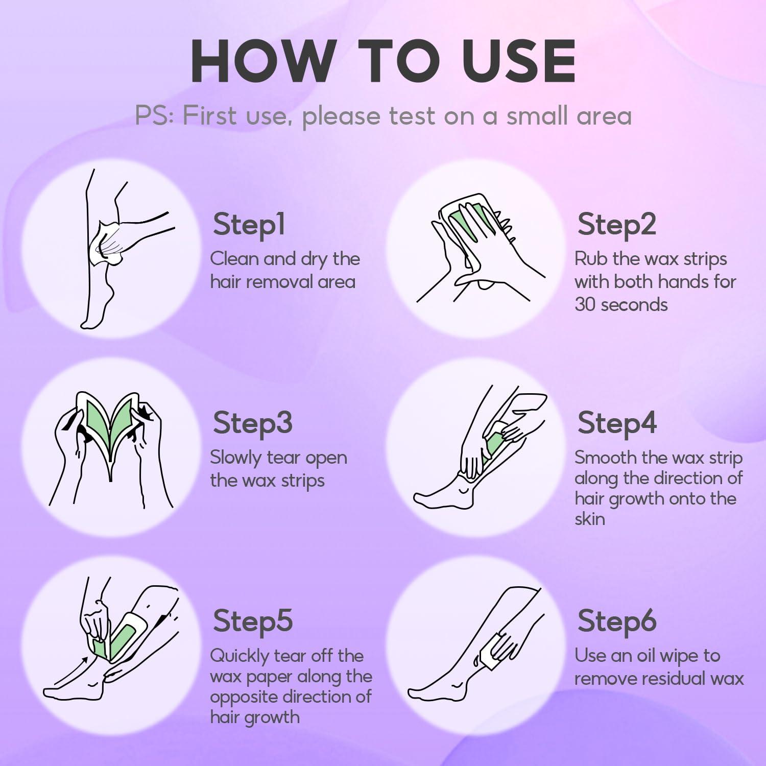 Tiras de Cera Sumax 72 Piezas Cera de Abeja y Jojoba