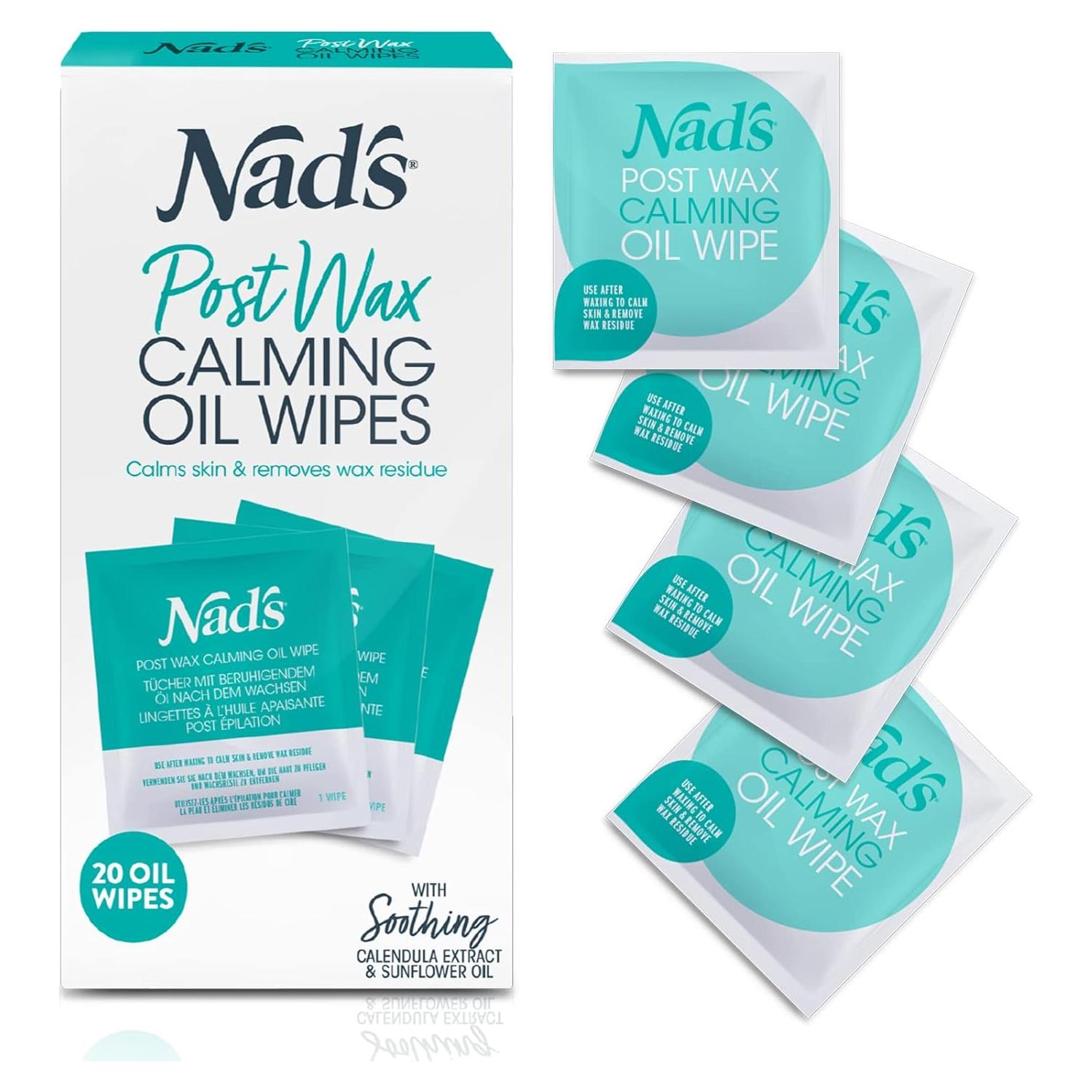 Toallitas Calmantes Post Cera Nad's - 20 Unidades