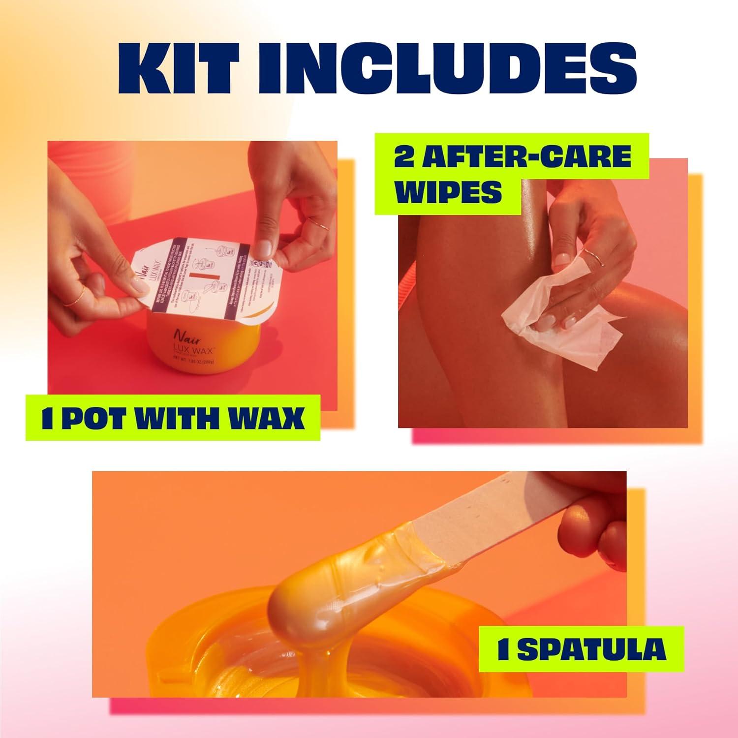 Kit de Cera Caliente Nair Lux Wax 199g para Depilación