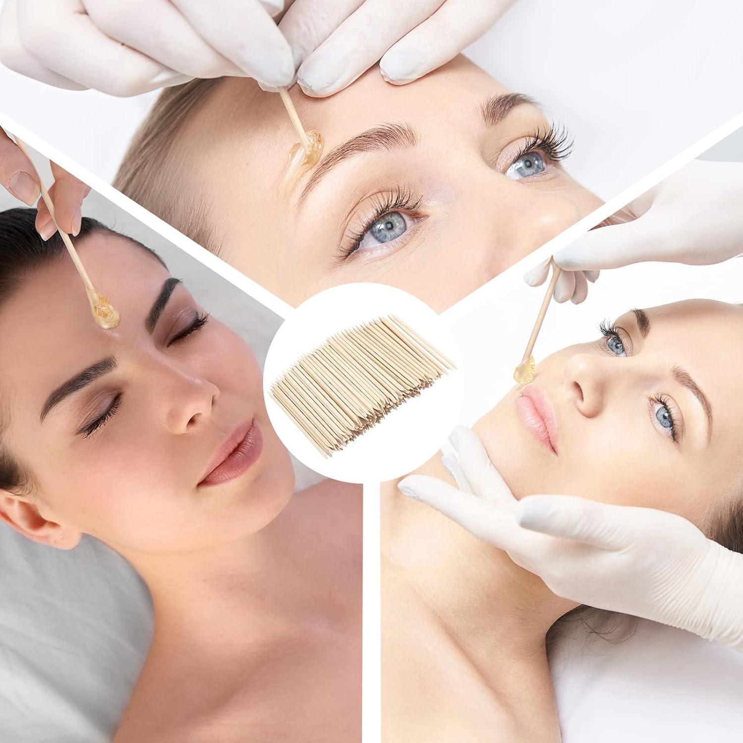 Palitos de Cera de Madera Demissle 400 Piezas para Cejas