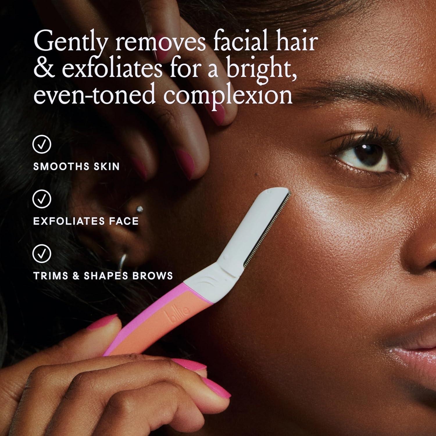 Kit Dermaplaning Billie Malibu - Mango Reutilizable + 3 Cuchillas