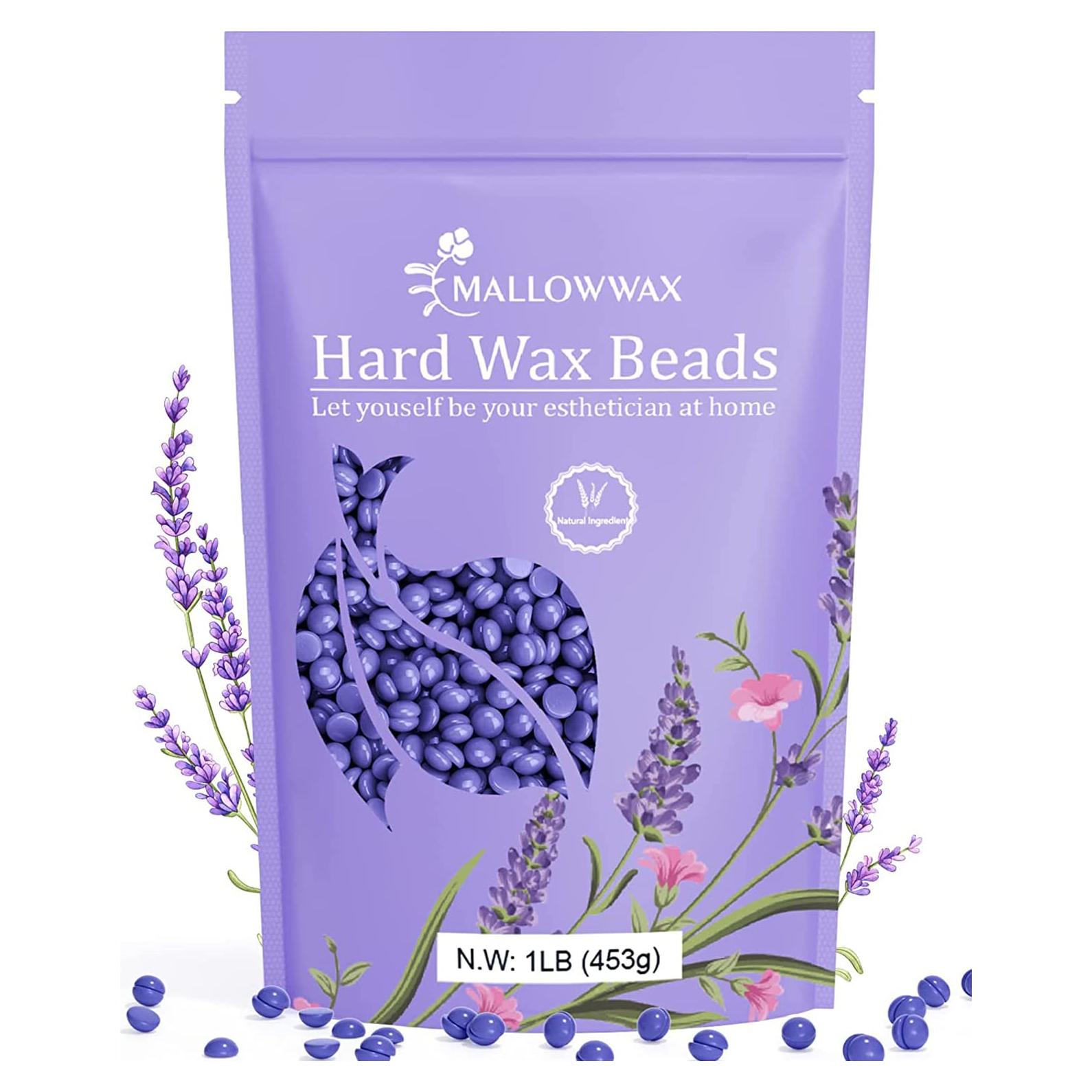 Perlas de Cera Dura Mallowwax Lavanda 453 g para Depilación