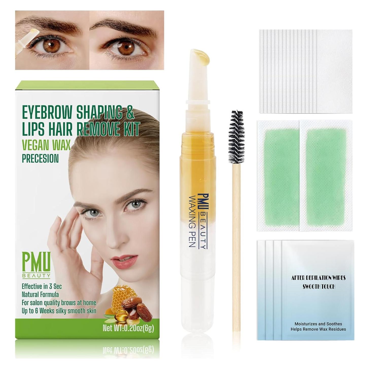 Kit de Cera para Cejas PMUBEAUTY - Depilación Facial en Casa