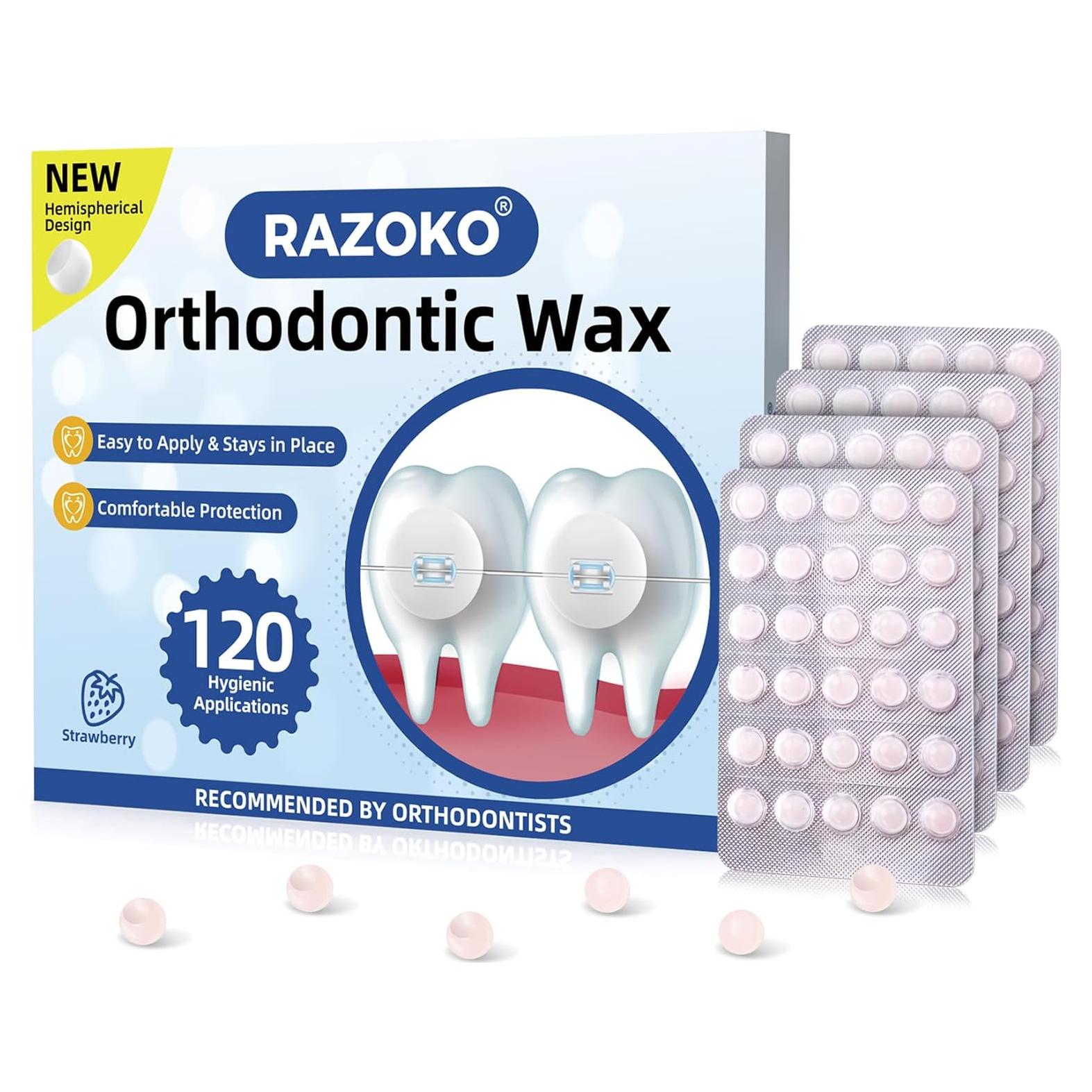 Cera Ortodóntica RAZOKO para Brackets 120 Puntos Individuales