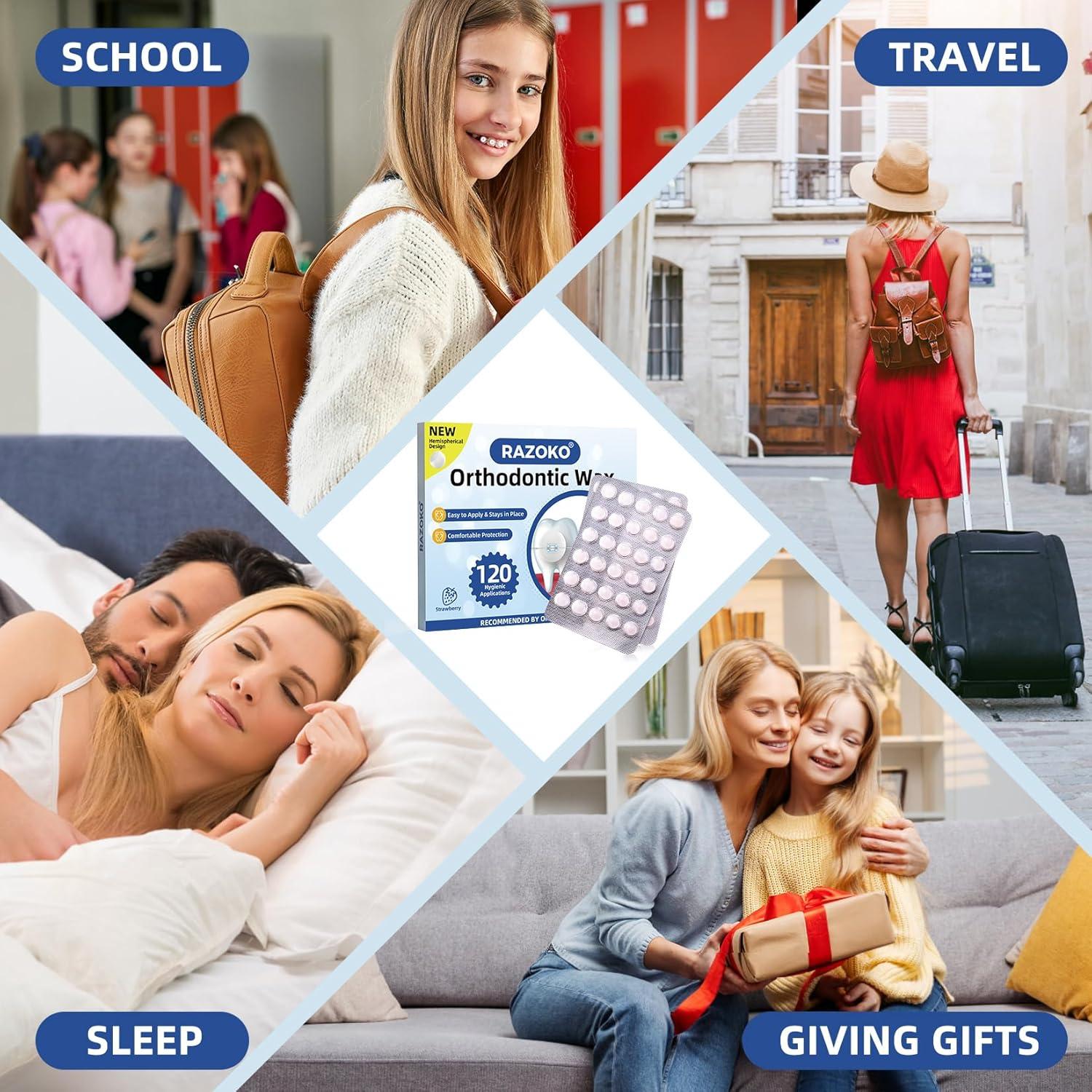 Cera Ortodóntica RAZOKO para Brackets 120 Puntos Individuales