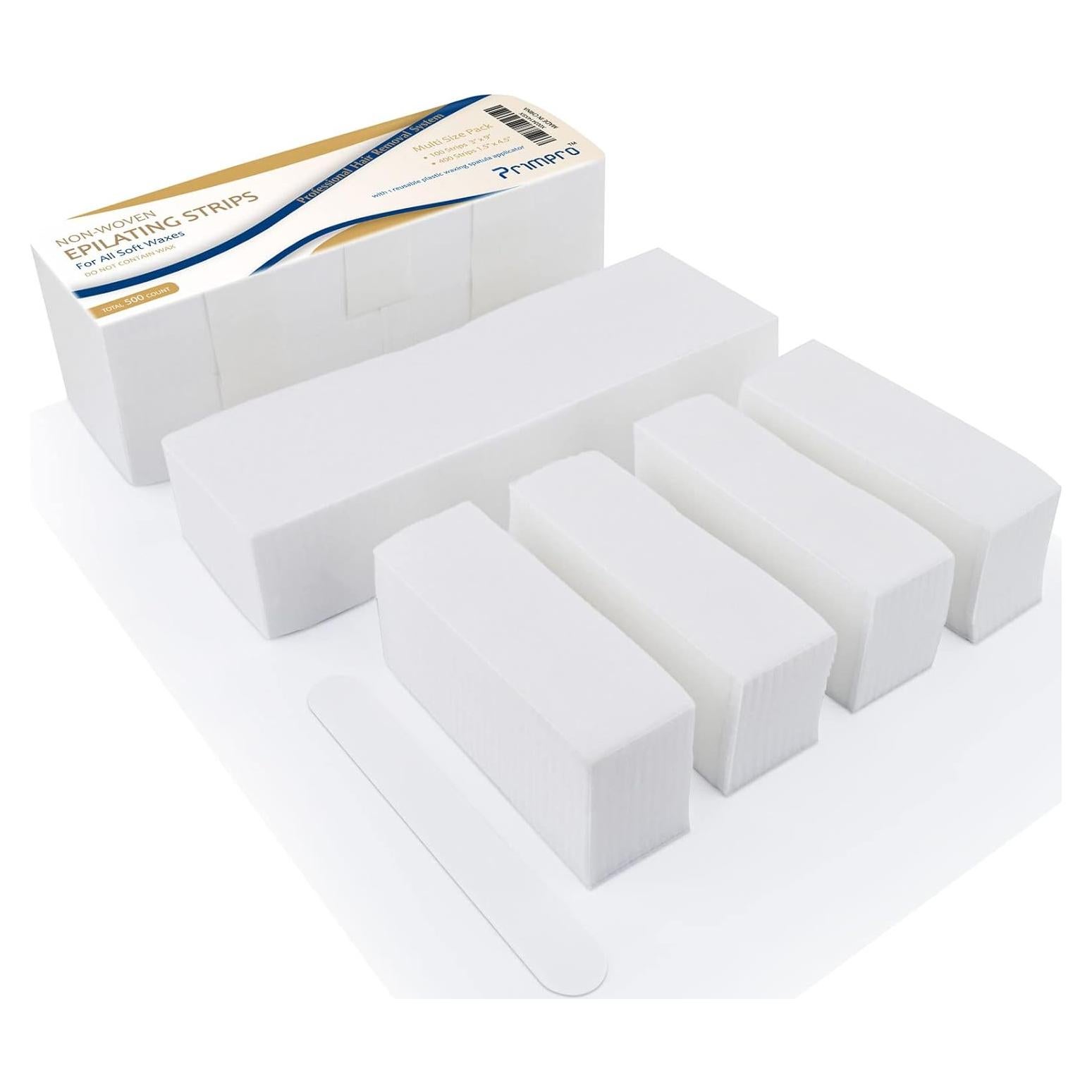 Tiras de Cera No Tejidas Primpro 500 Piezas para Depilación