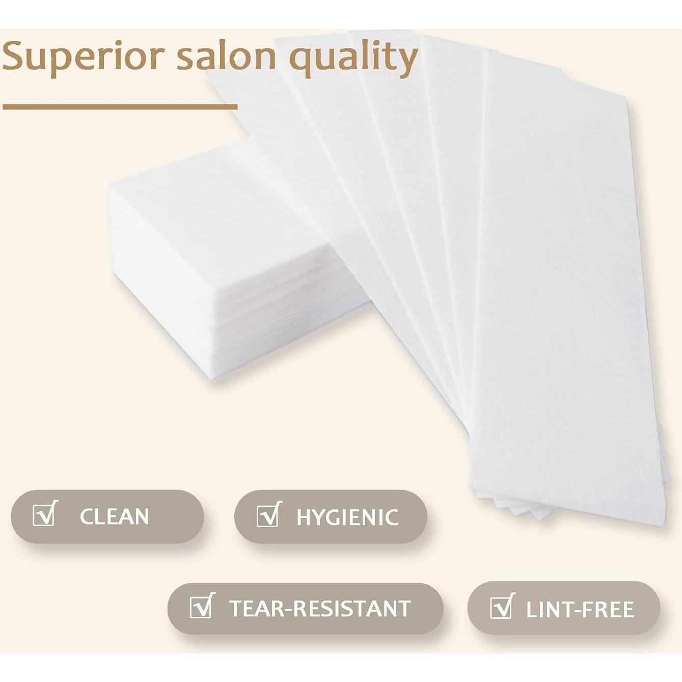 Tiras de Cera No Tejidas Primpro 500 Piezas para Depilación