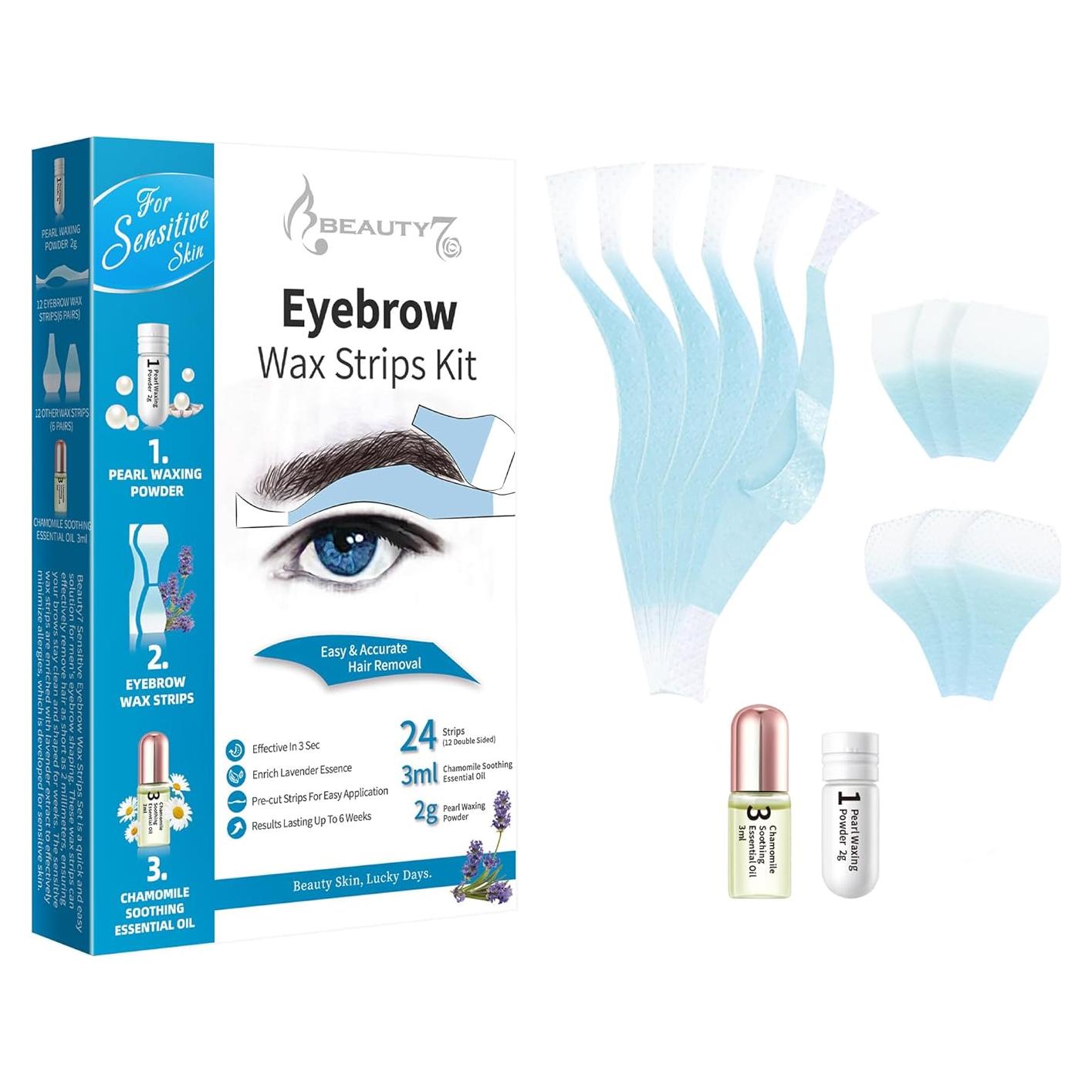 Ceras Depilatorias para Cejas Beauty7 para Hombres 24 Unidades