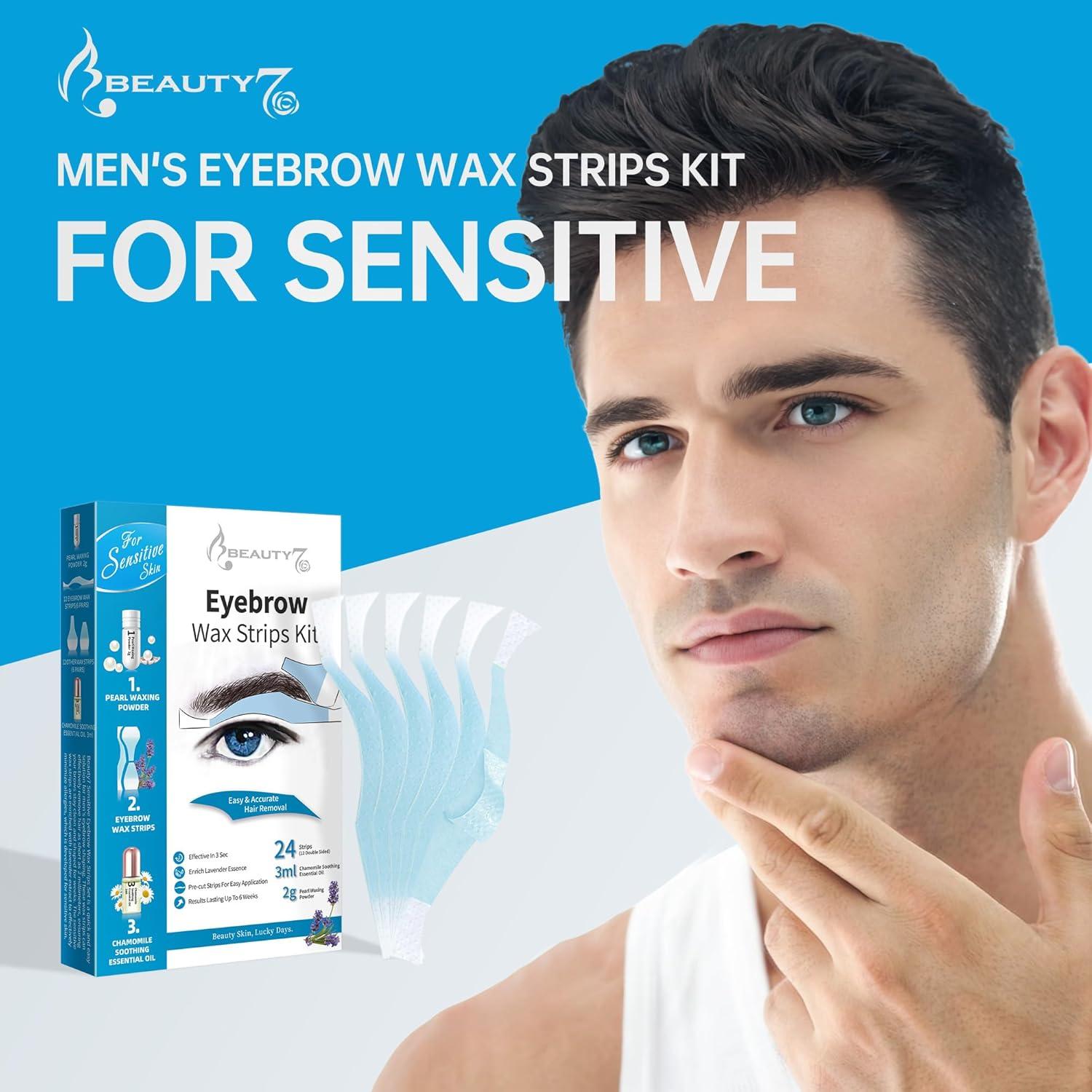 Ceras Depilatorias para Cejas Beauty7 para Hombres 24 Unidades