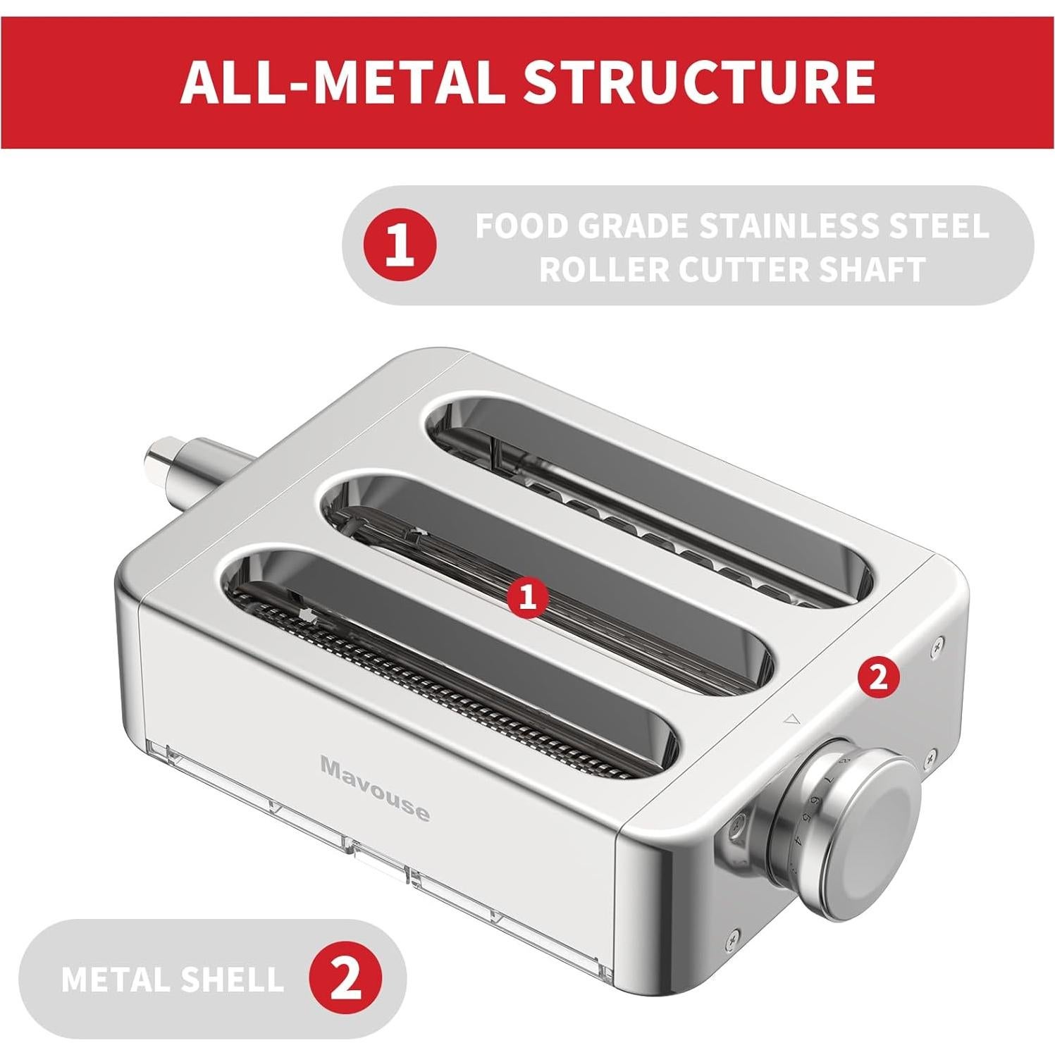 Accesorio Hacedor de Pasta 3 en 1 Mavouse para KitchenAid