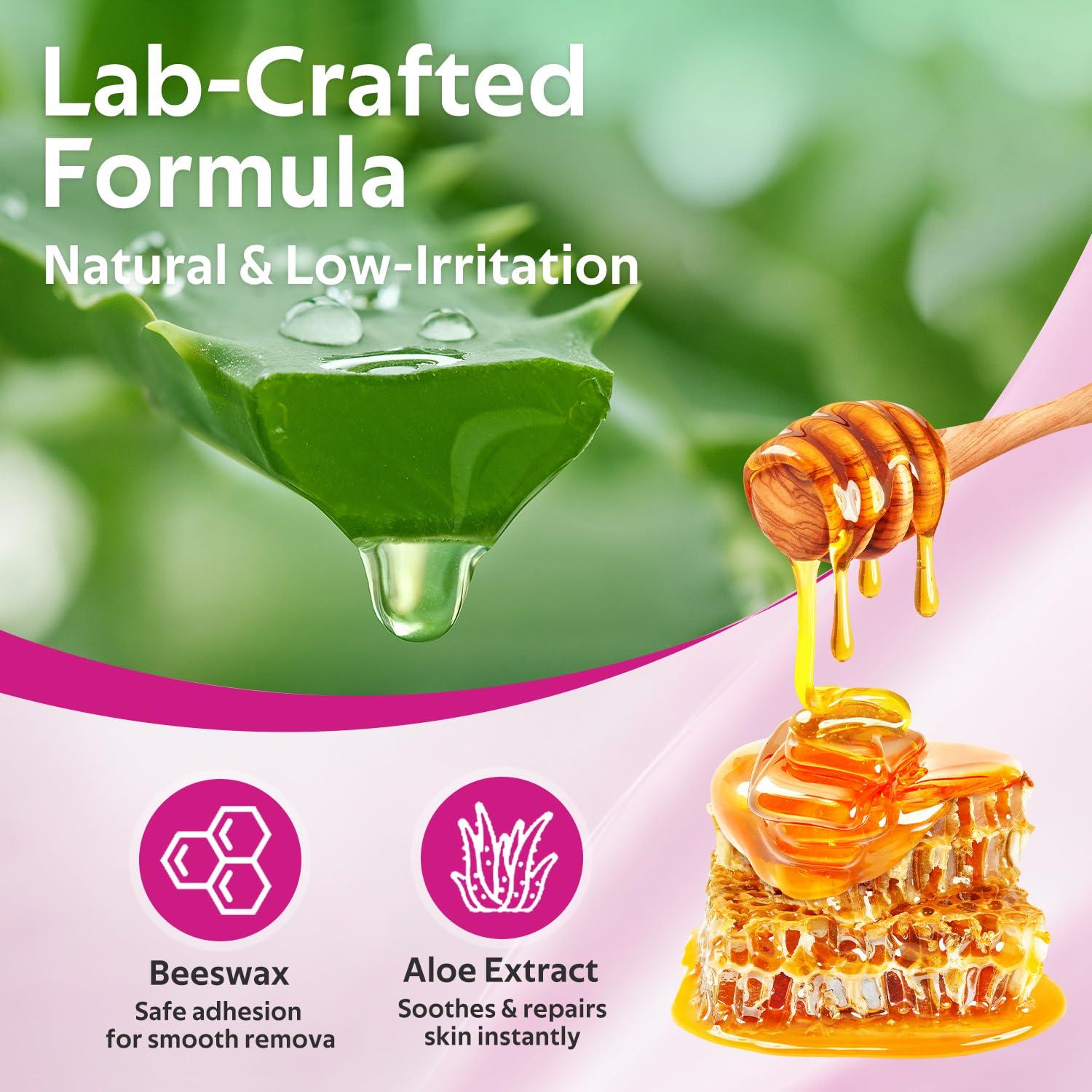 Tiras de Cera Depilatorias Waxfans 60 Pcs para Cejas y Labios