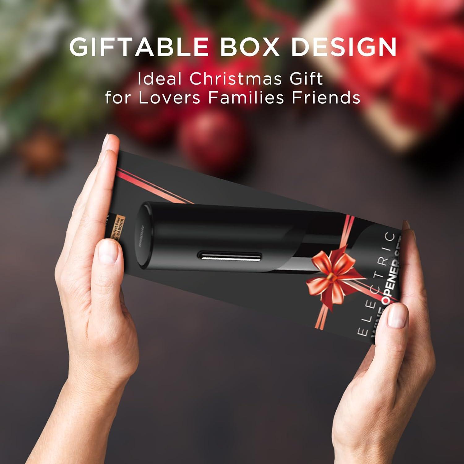 Juego Abridor de Vino Eléctrico BABONIR con Aerador y Tapones