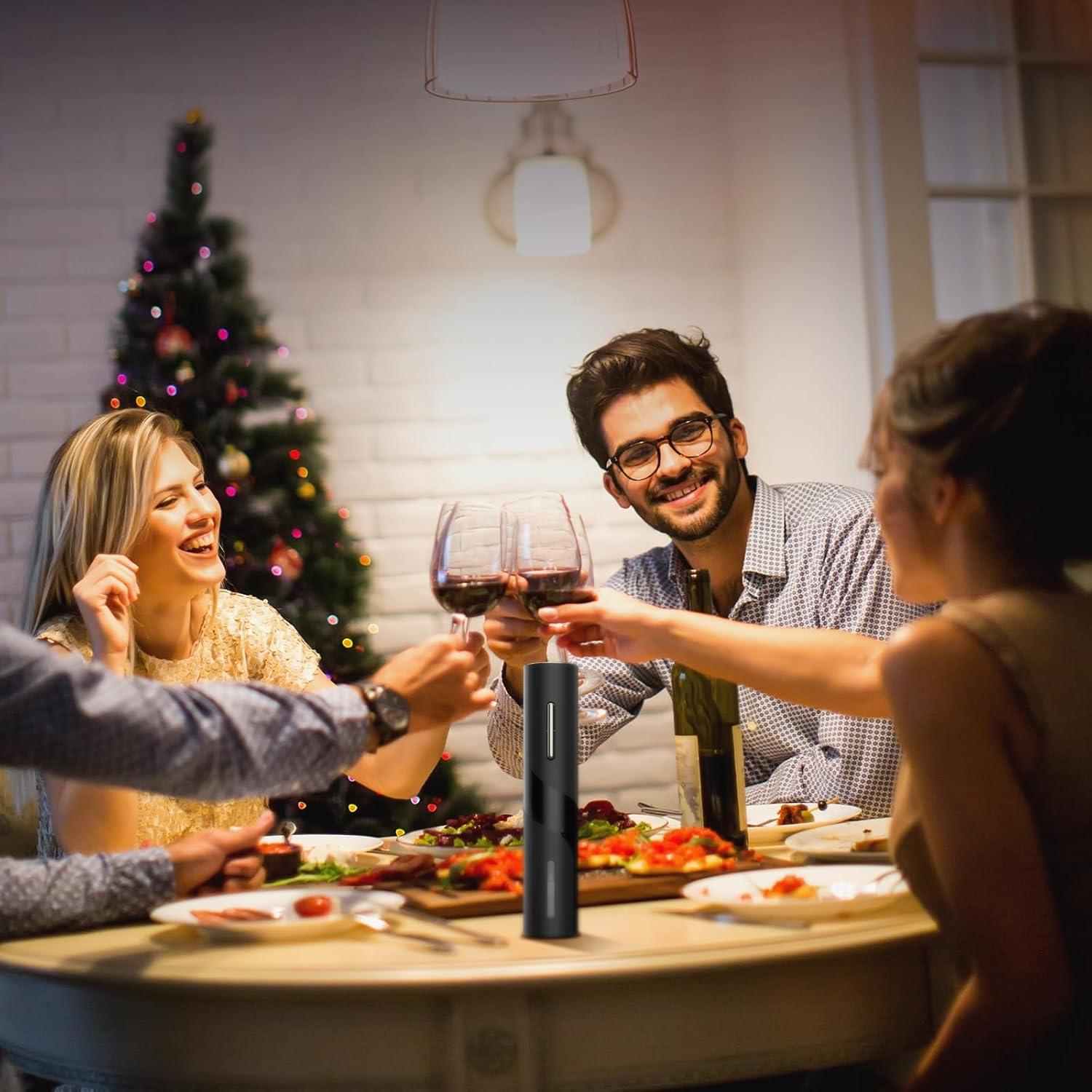 Juego Abridor de Vino Eléctrico BABONIR con Aerador y Tapones