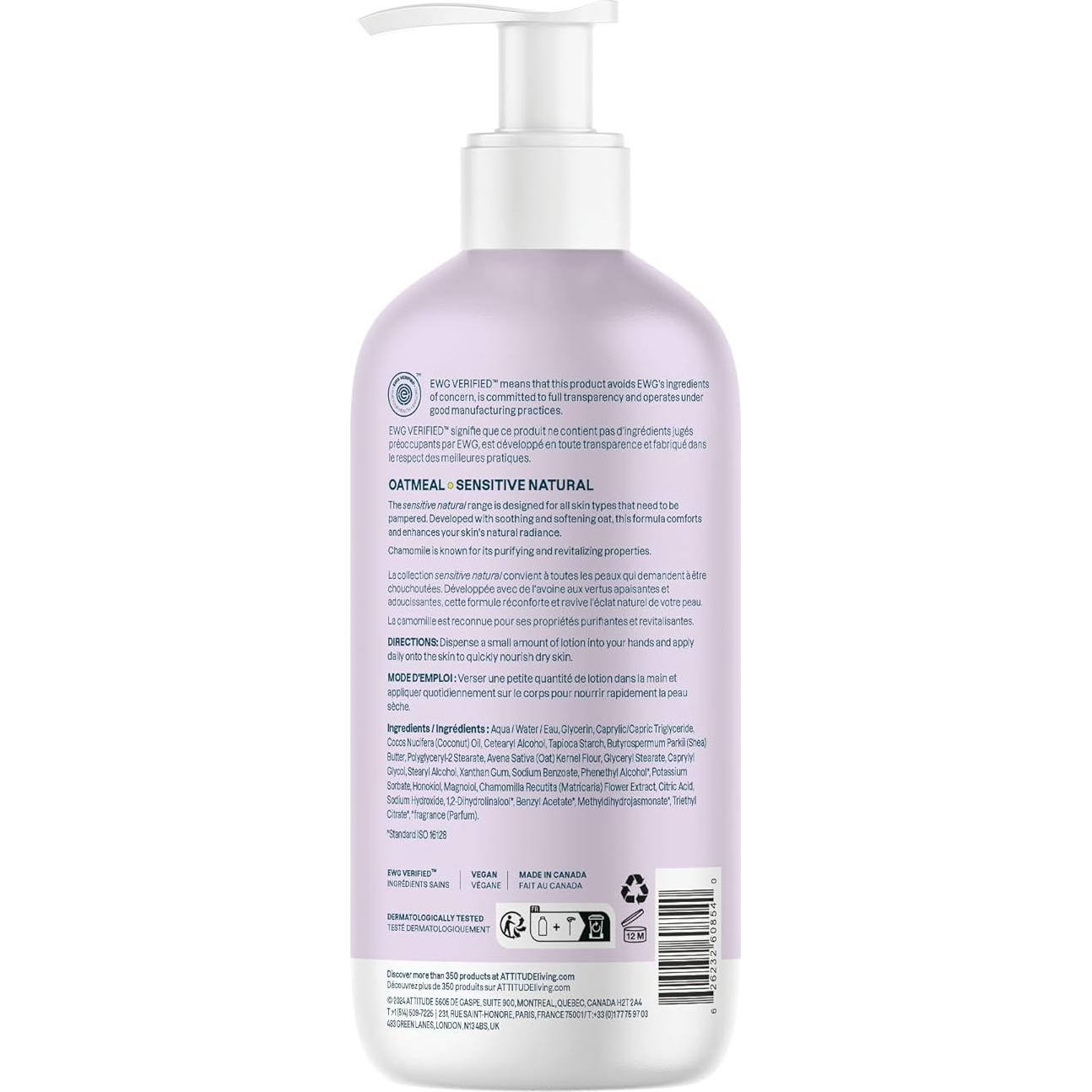 Loción Corporal ATTITUDE Manzanilla 473 ml Piel Sensible