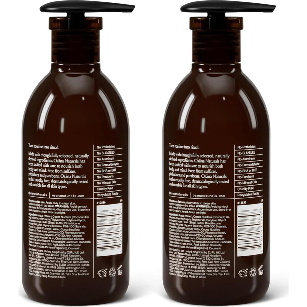 Loción Corporal Osana Hidratante 425g Vainilla y Coco Doble