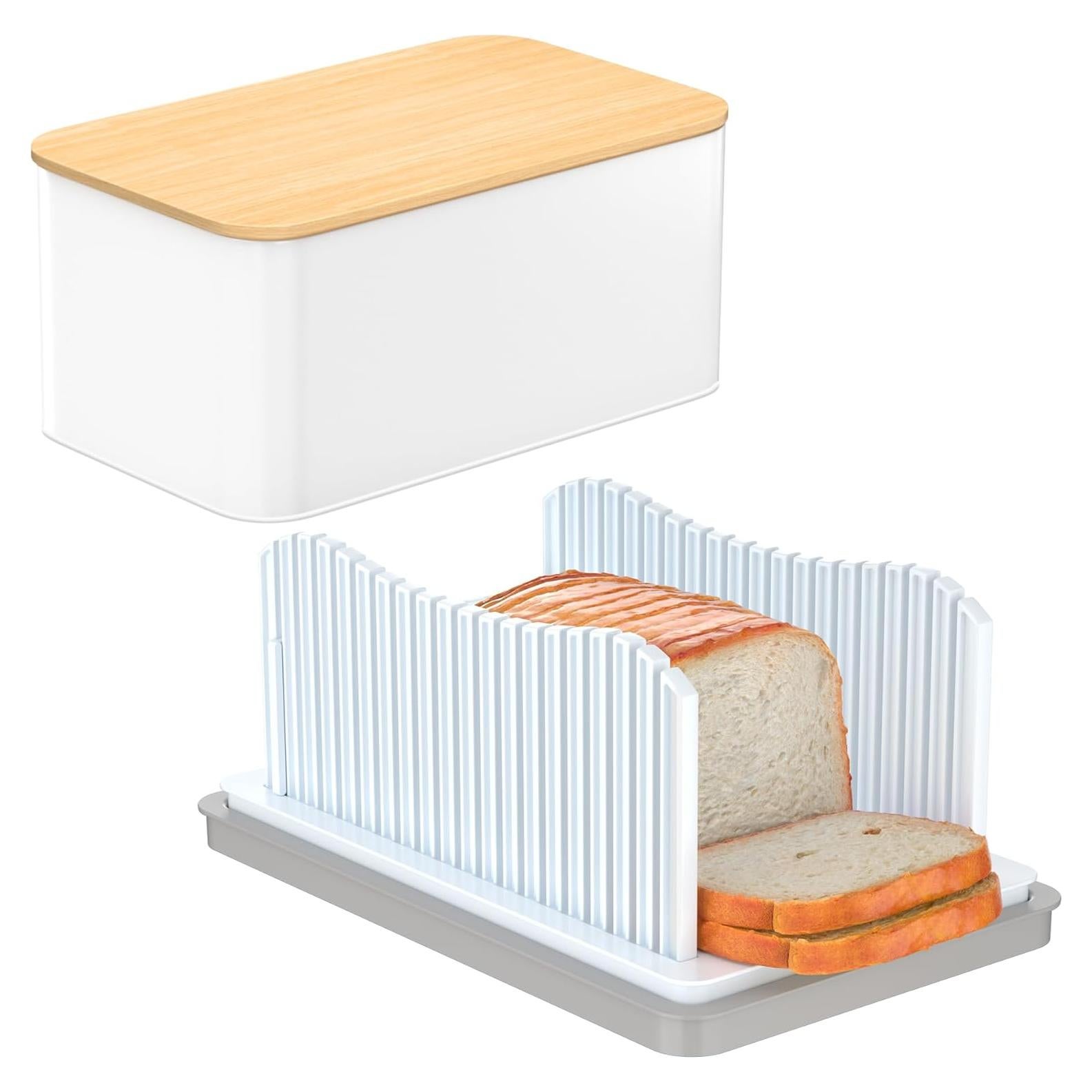 Cortador de Pan CAWIU con Caja Plegable y Bandeja 7.5L