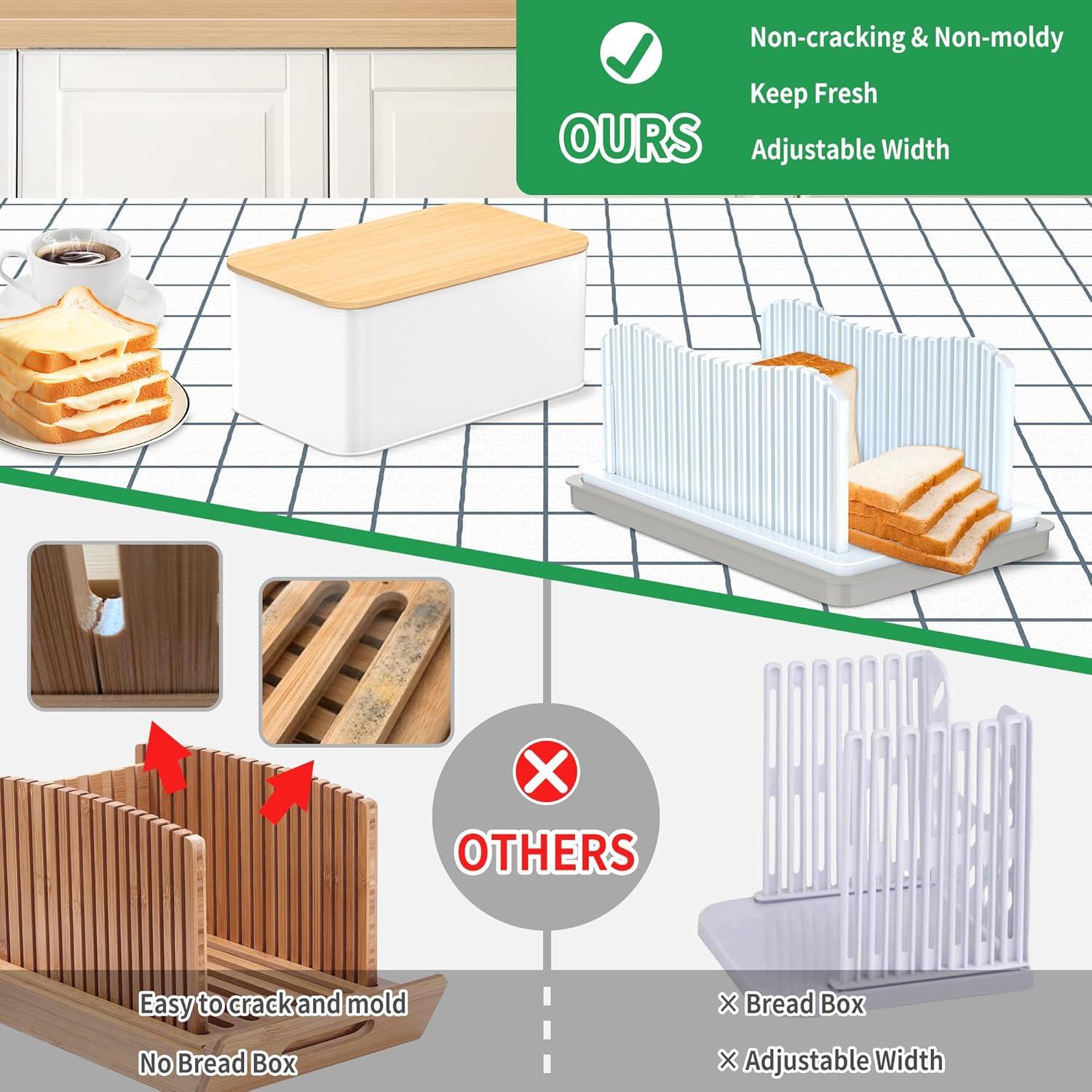 Cortador de Pan CAWIU con Caja Plegable y Bandeja 7.5L