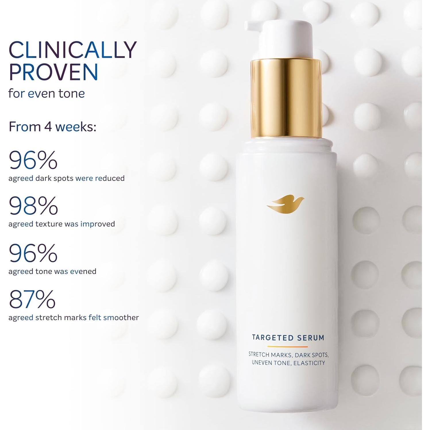 Suero Dirigido Dove 90 g para Estrías y Manchas Oscuras