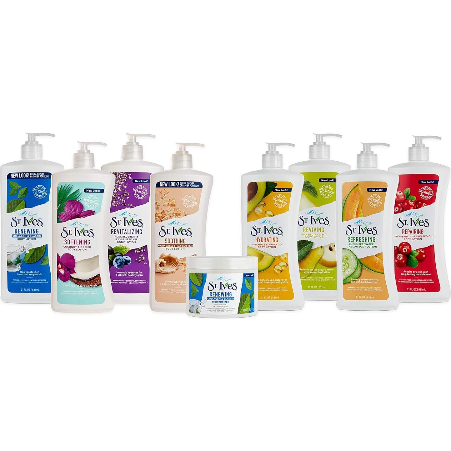 Loción Hidratante St. Ives 100% Natural 600 ml Vitamina E Aguacate