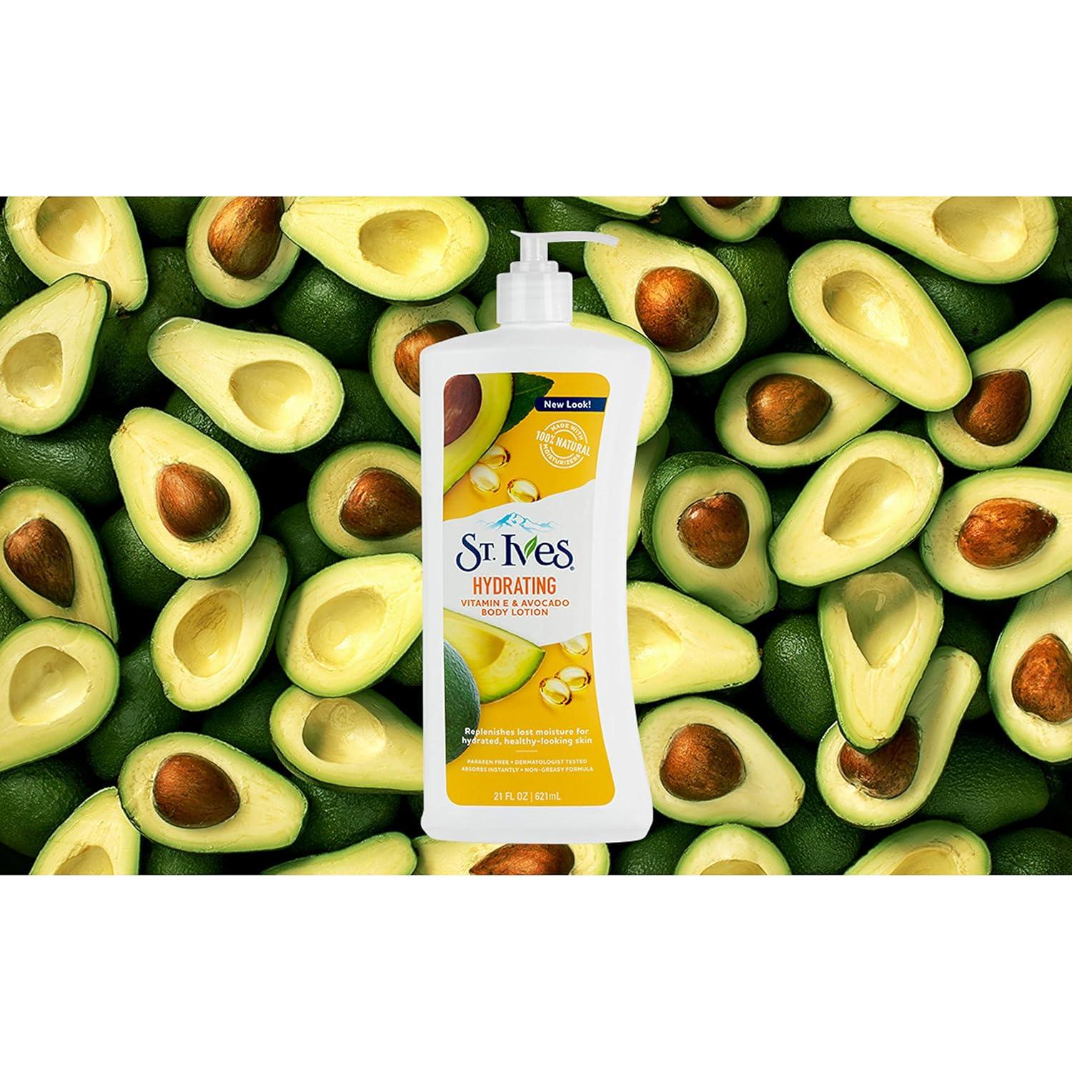 Loción Hidratante St. Ives 100% Natural 600 ml Vitamina E Aguacate
