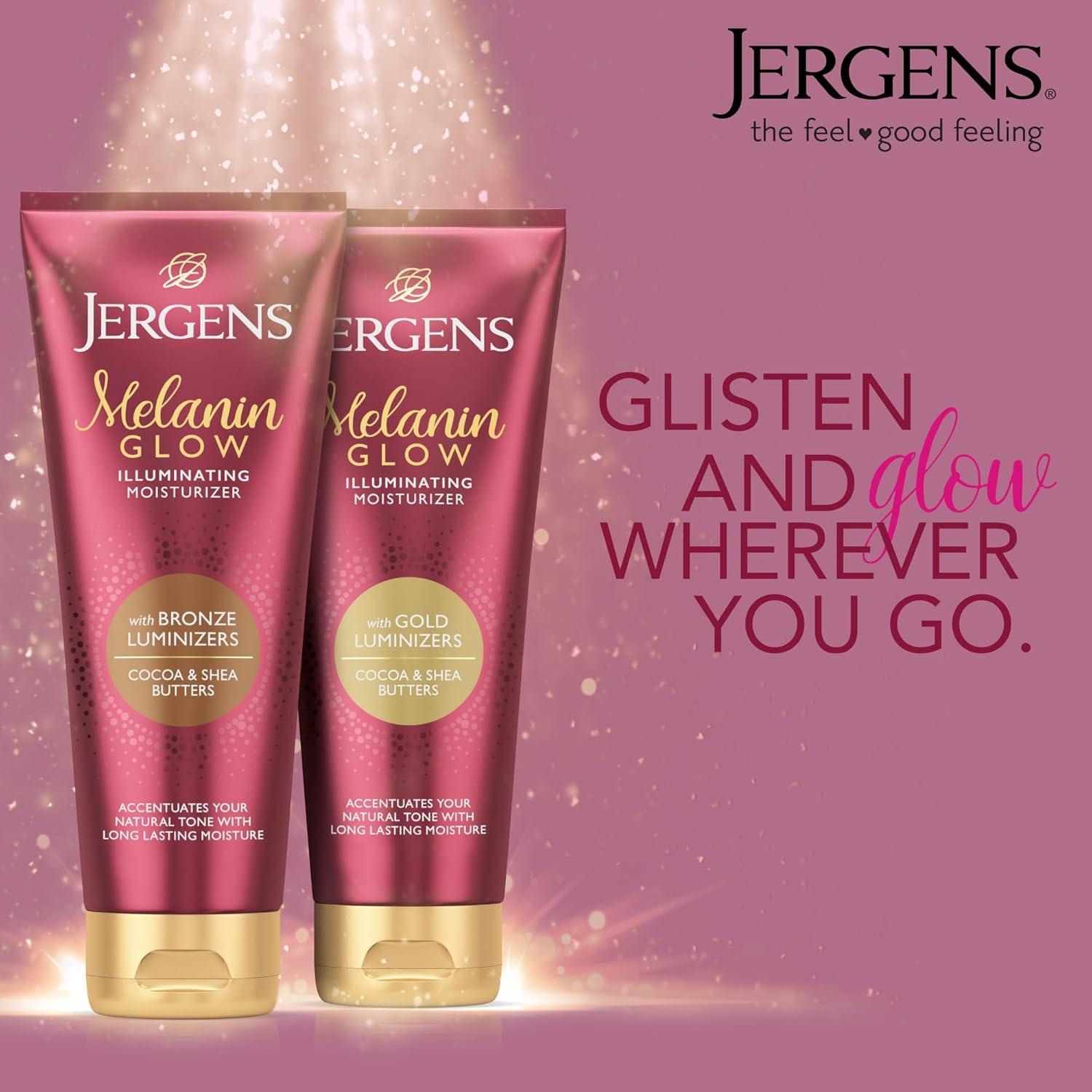Loción hidratante iluminadora Jergens Melanin Glow 198 ml