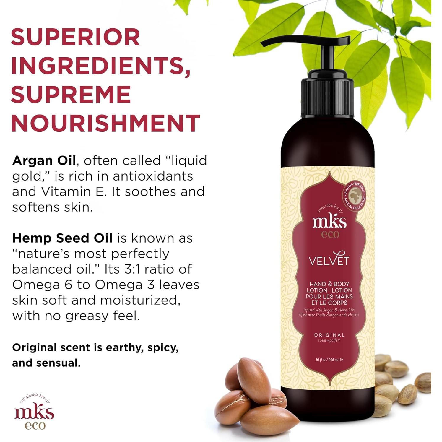 Loción para Manos y Cuerpo MKS Eco Velvet 300ml - Vegana