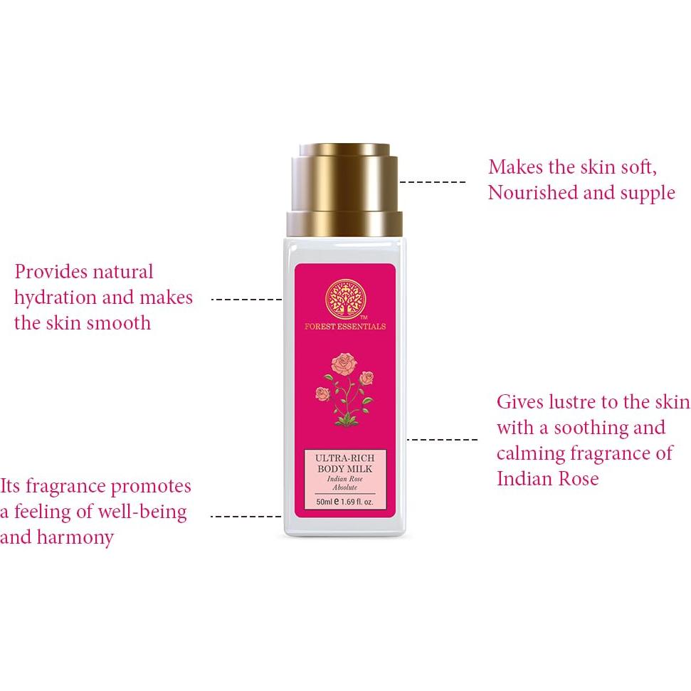 Loción Corporal Ultra Rica Forest Essentials 50ml Rosa India