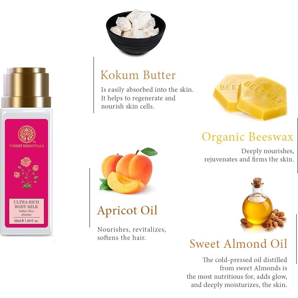 Loción Corporal Ultra Rica Forest Essentials 50ml Rosa India