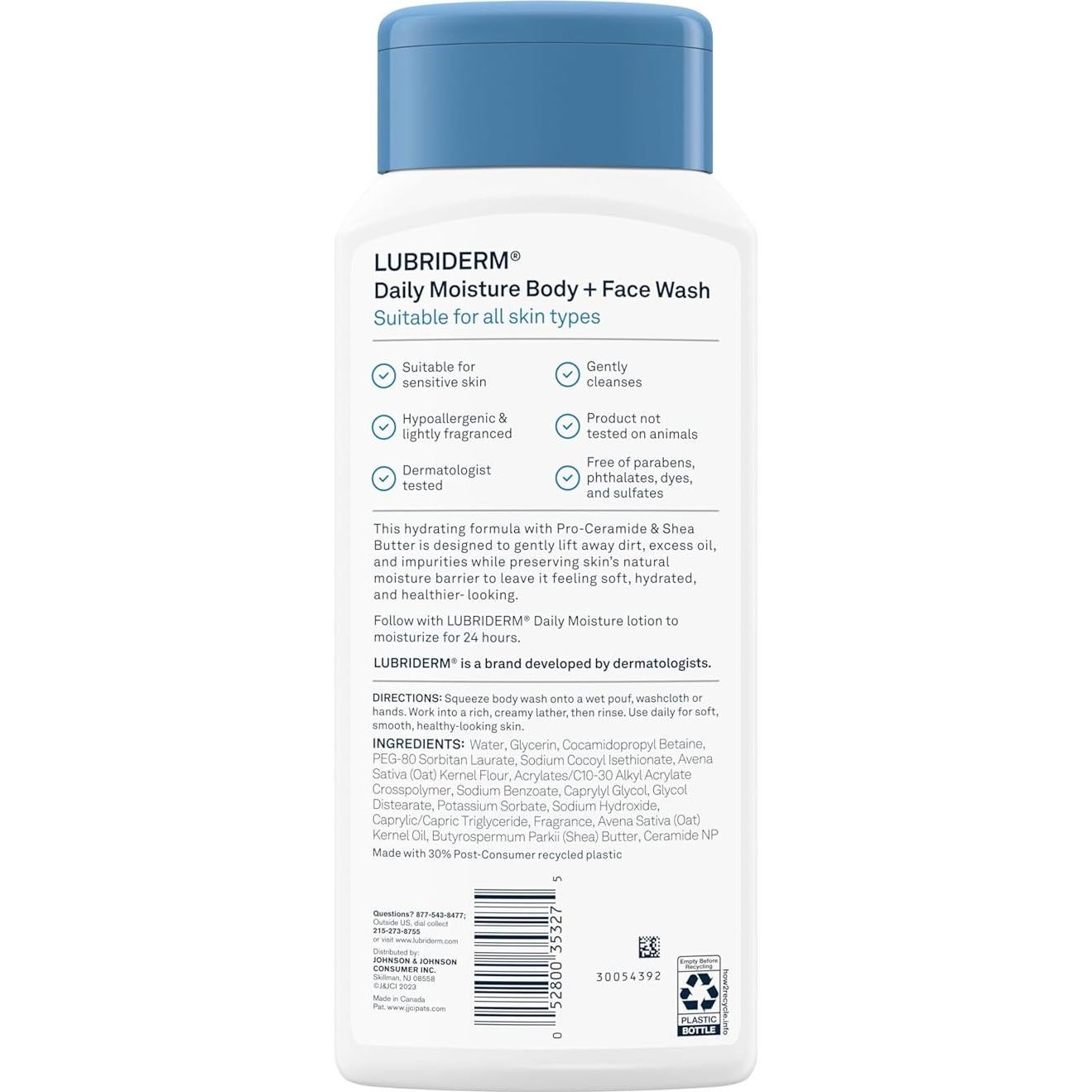 Gel de Ducha Hidratante Lubriderm 16 oz Cuerpo + Cara