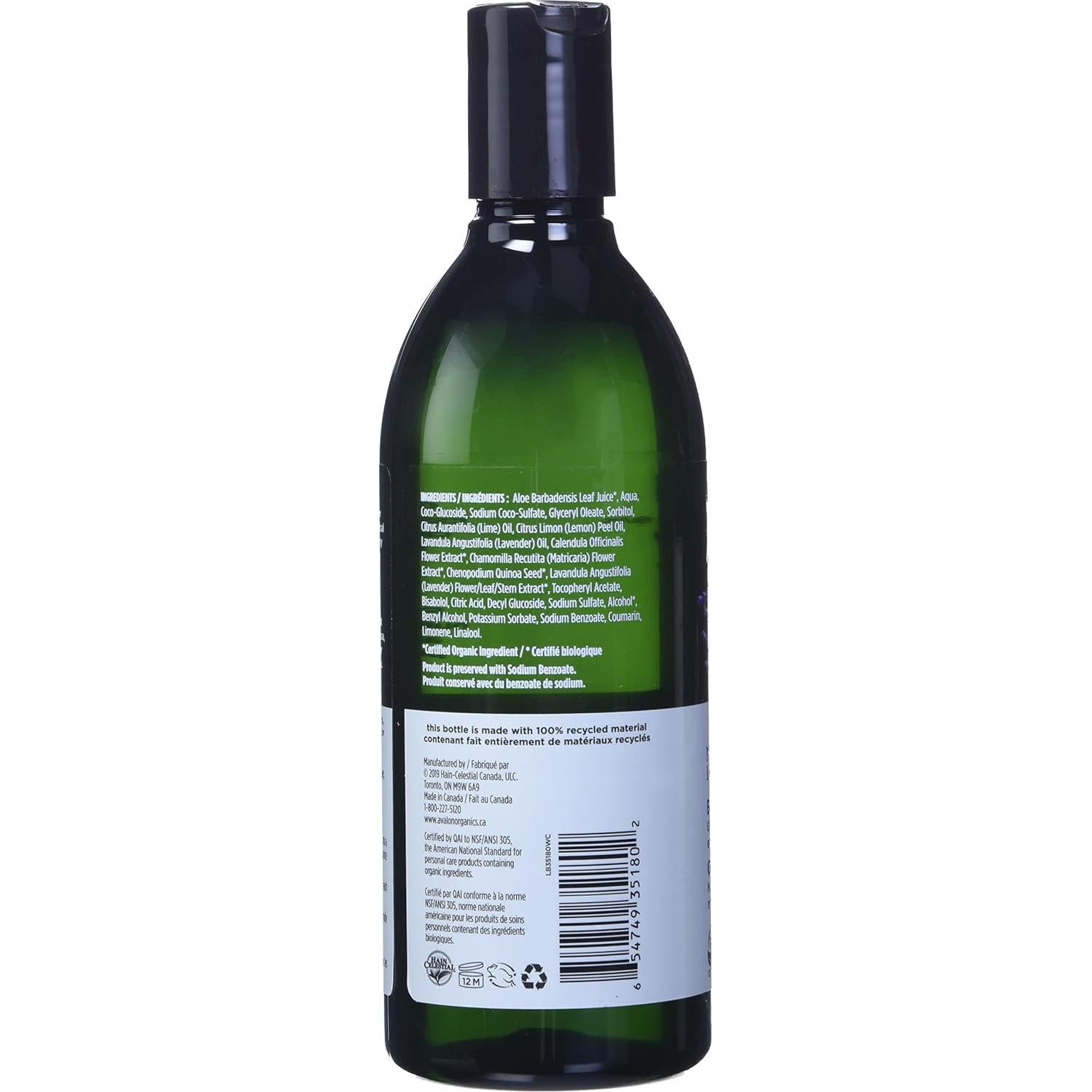 Gel de Baño y Ducha Avalon Orgánico Lavanda 340 g