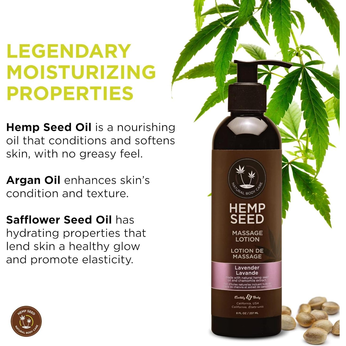 Loción de Masaje Vegana Earthly Body 226 g Hidratante Lavanda