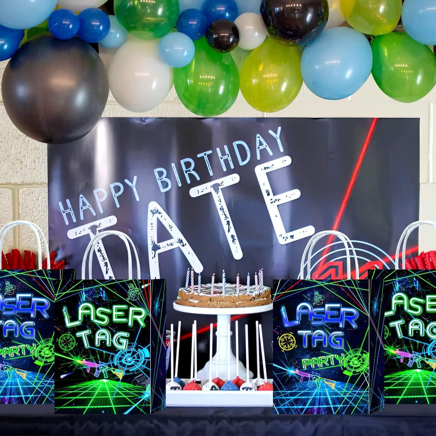 16 Bolsas de Regalo Laser Tag Brattol 21x15x8 cm para Fiestas