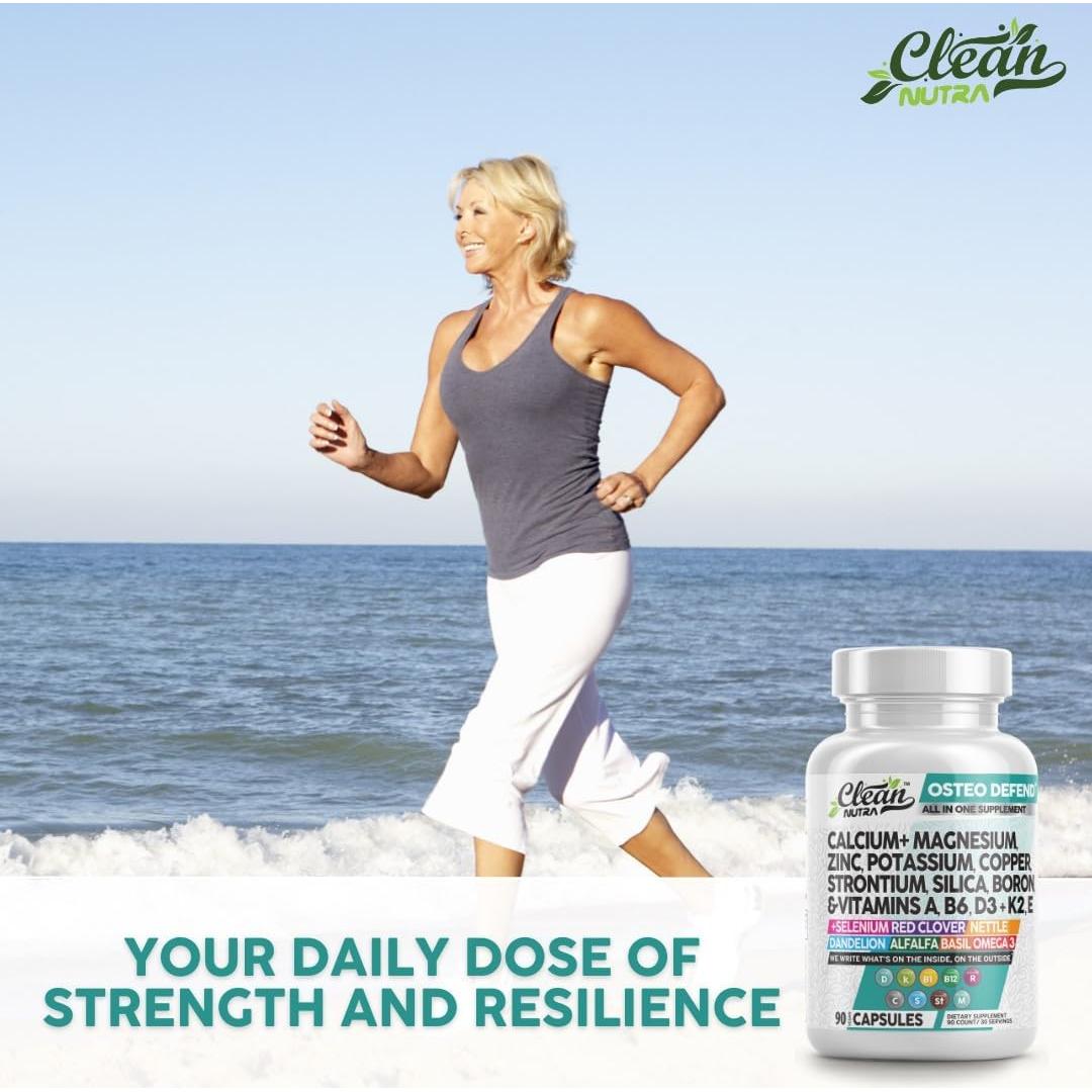 Suplemento Osteo Defend Clean Nutraceuticals 1200 mg Calcio