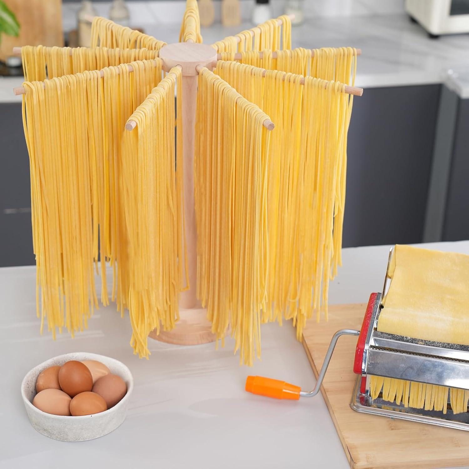 Soporte para Secar Pasta Tinada de Madera 9 Brazos 39.88 cm