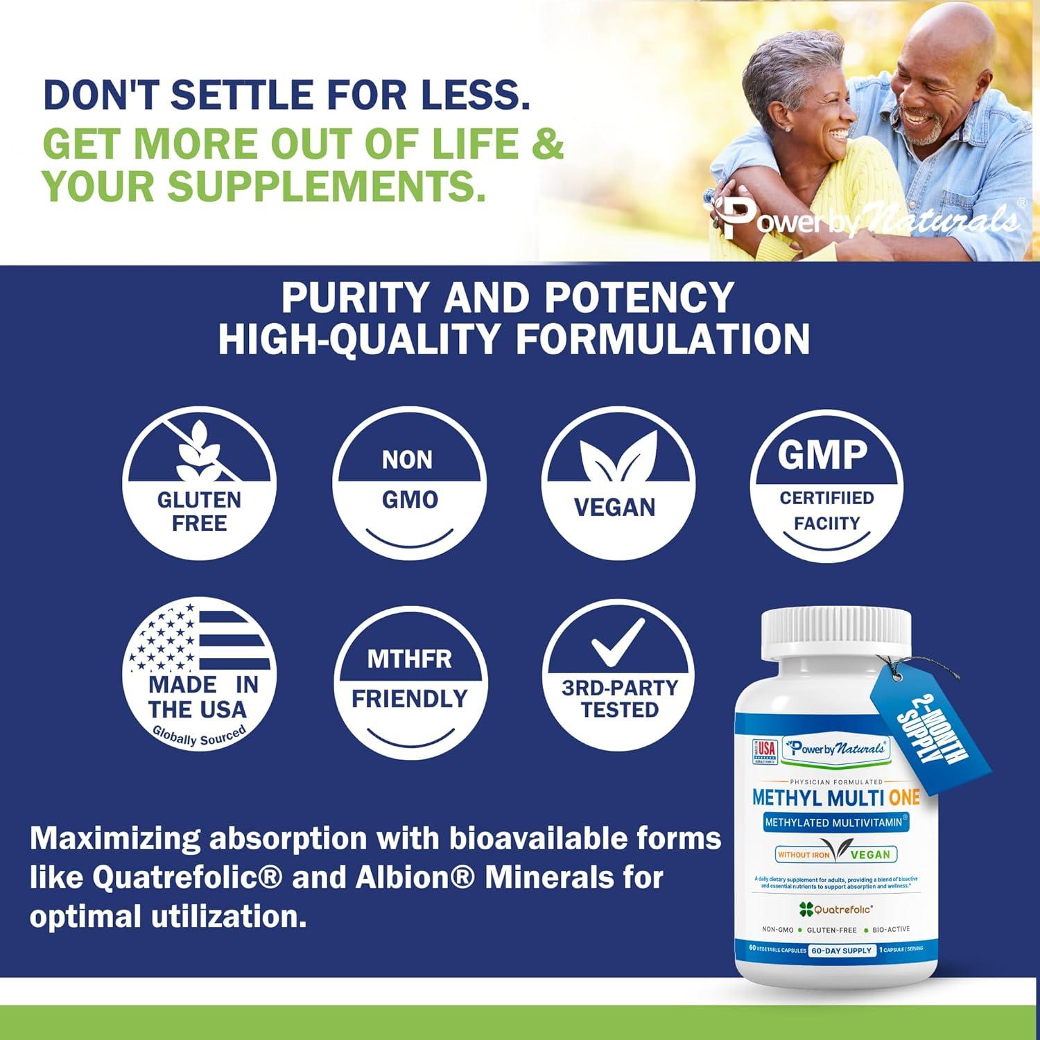 Multivitamínico Methylado Power By Naturals 60 Cápsulas