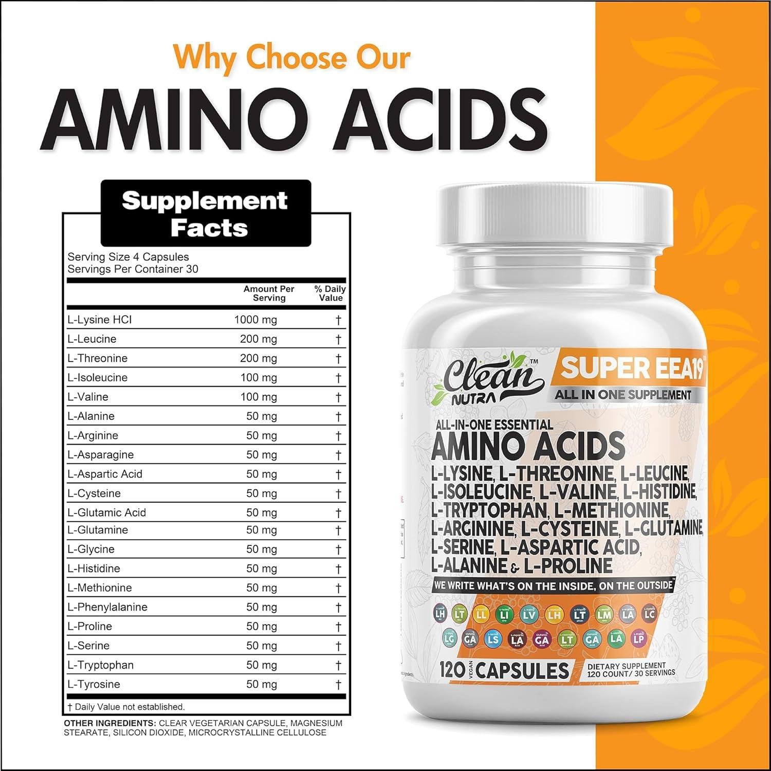 Suplemento Aminoácidos Clean Nutraceuticals 45g