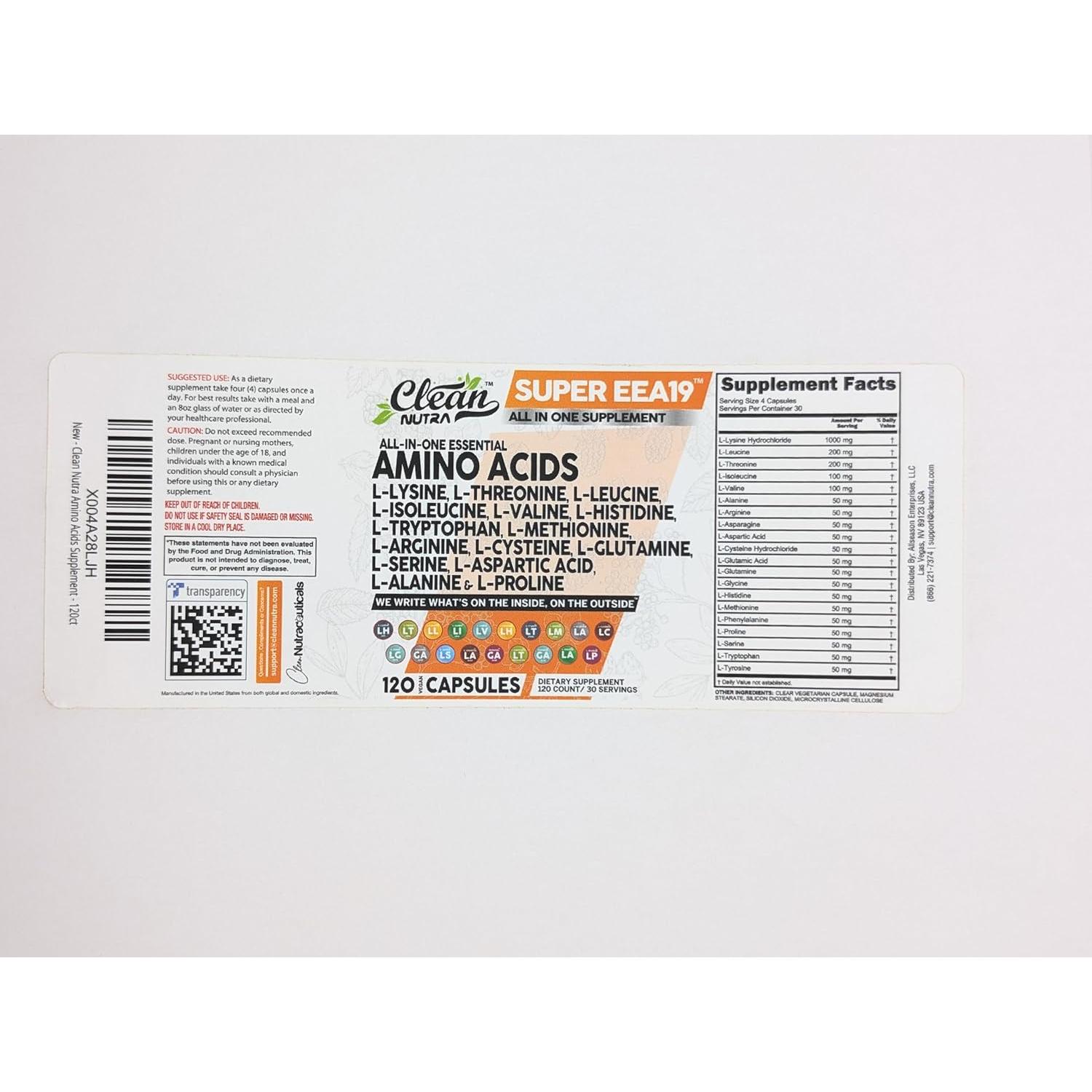 Suplemento Aminoácidos Clean Nutraceuticals 45g