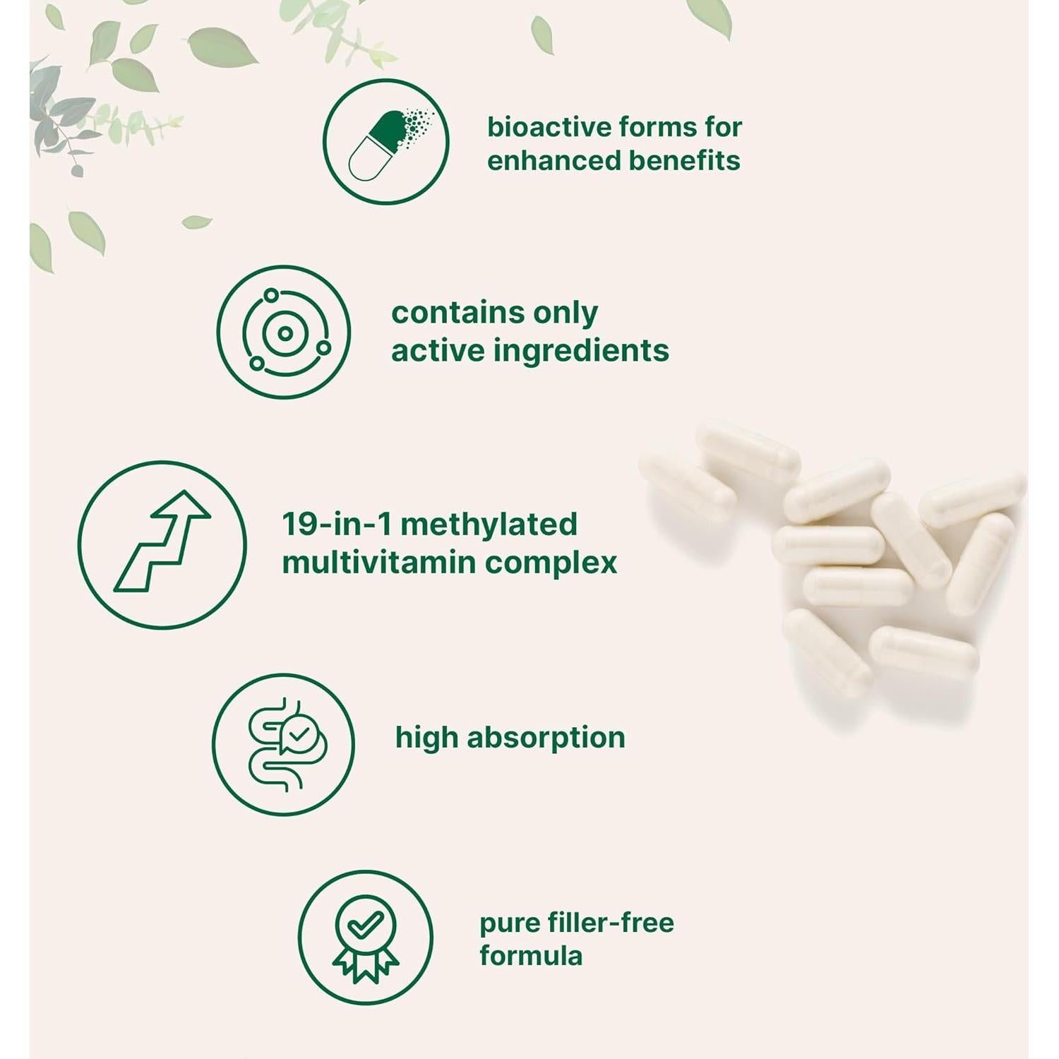 Multivitamina Metilada Pura Micro Ingredients 240 Cápsulas