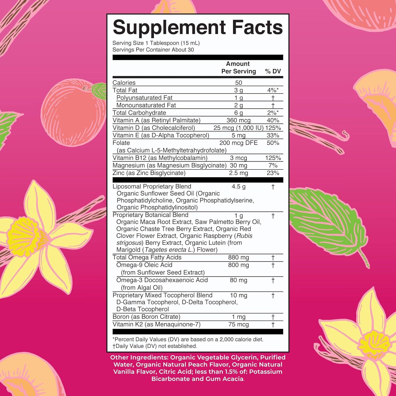 Multivitamina Liposomal MaryRuth para Mujeres 40+, 450 ml