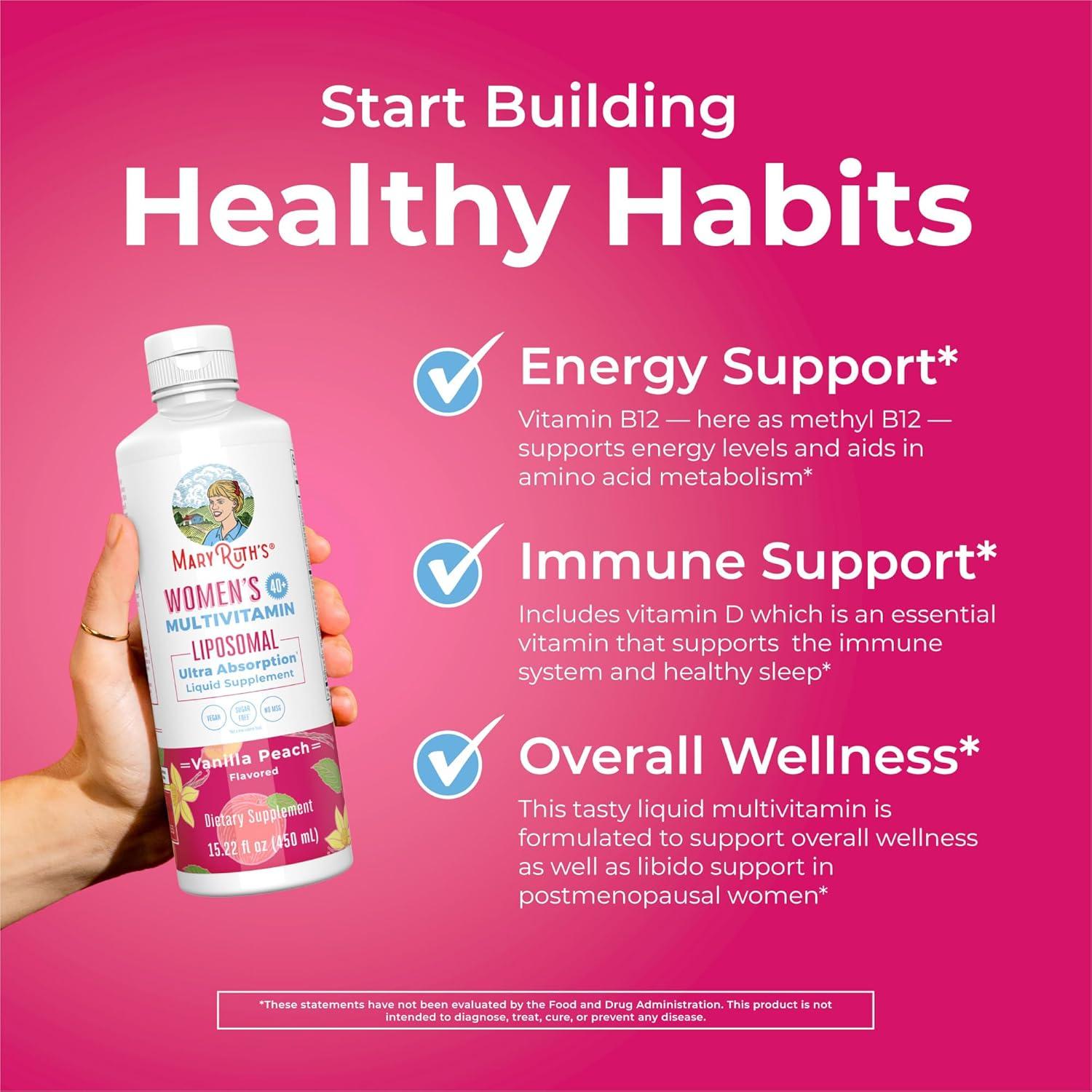 Multivitamina Liposomal MaryRuth para Mujeres 40+, 450 ml