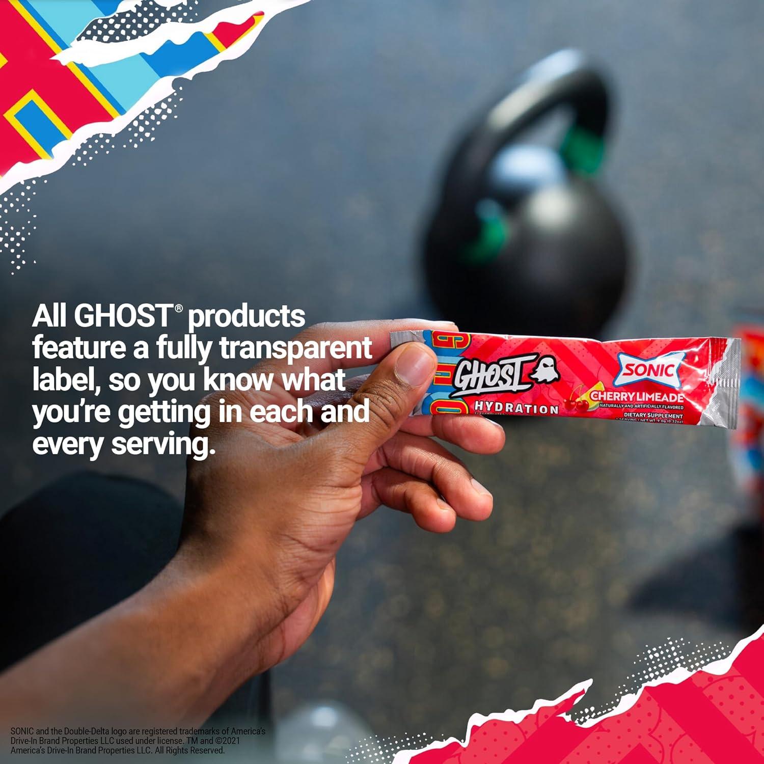 GHOST Hidratación Cereza Lima Sonic 24 Palitos Electrolitos